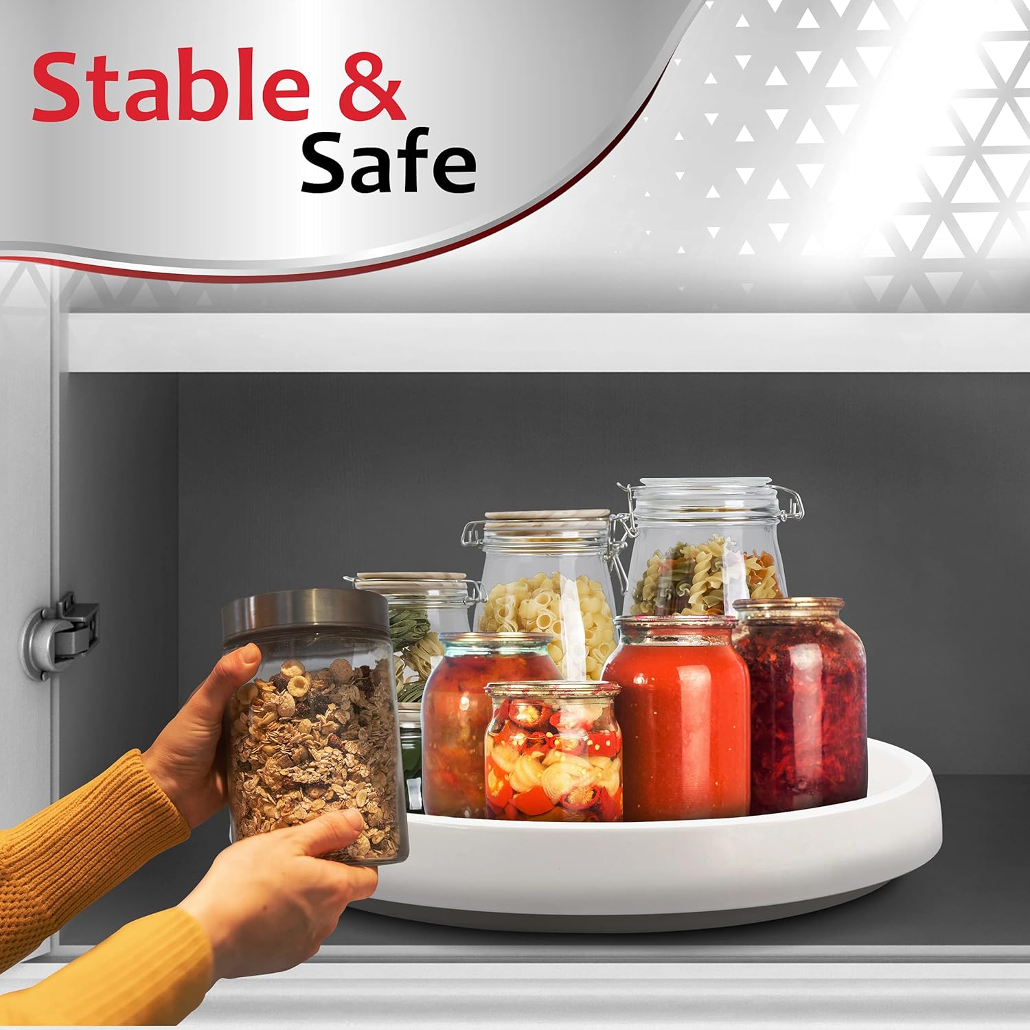 Lazy Susan – Tocadiscos giratorios, antideslizante, grande, Lazy Susan para gabinete y refrigerador, mesa giratoria de plástico, 10 pulgadas – por