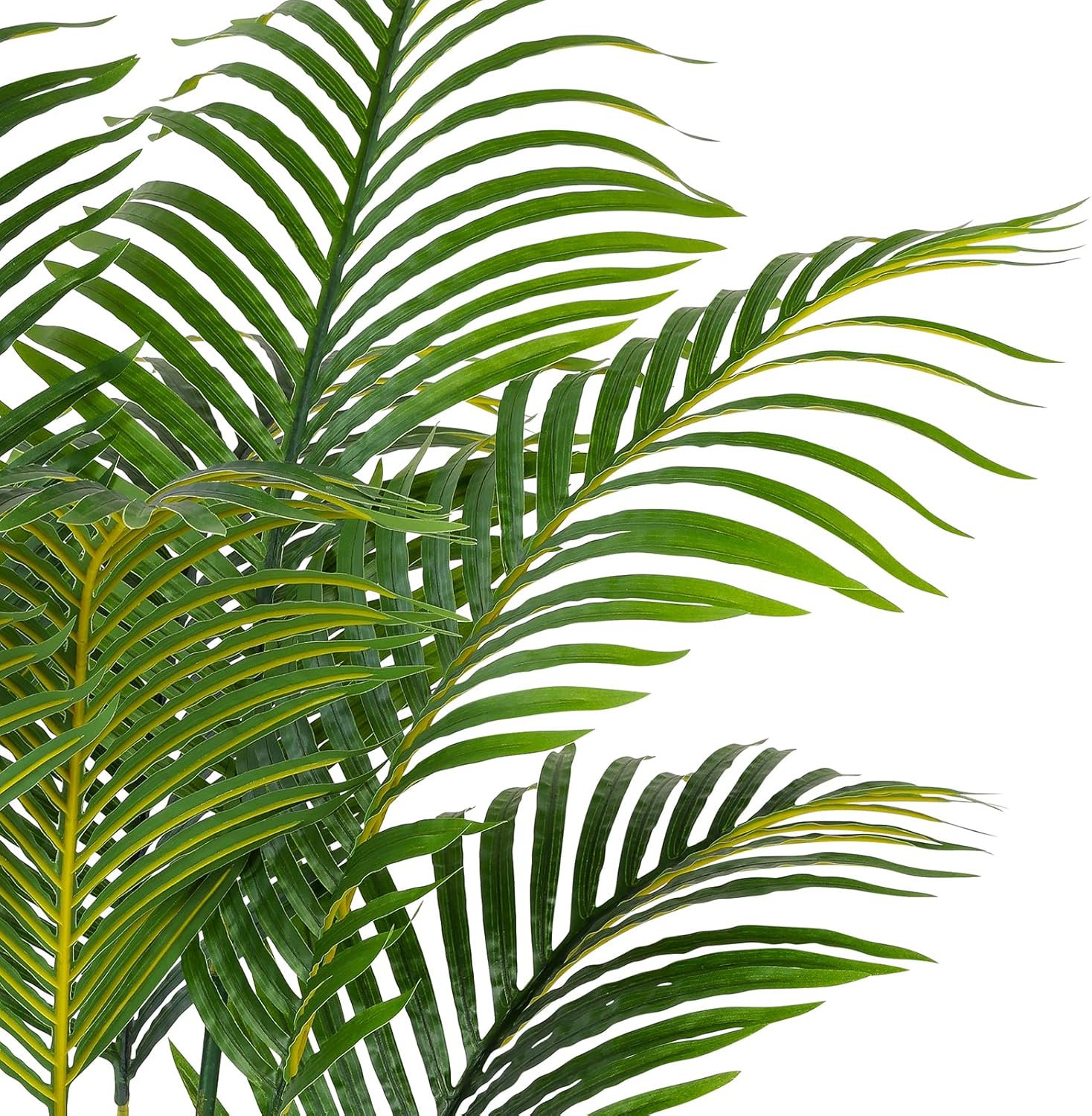 Palmera artificial, planta falsa de 4 pies de alto con maceta de plástico para decoración de oficina y hogar, planta artificial decorativa para