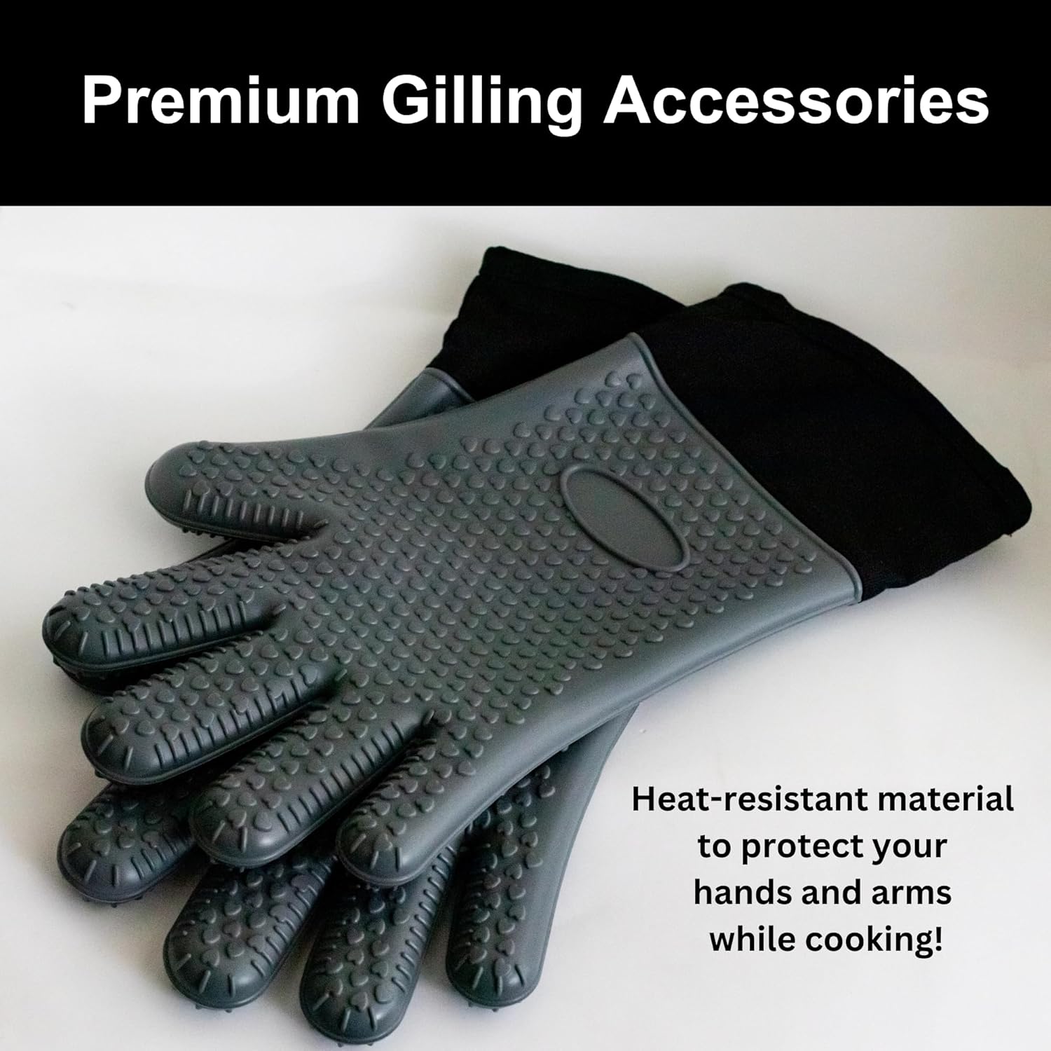 Accesorios de barbacoa premium para parrilla, guantes de cocina resistentes al calor, guantes de horno, soportes para ollas y suministros para el