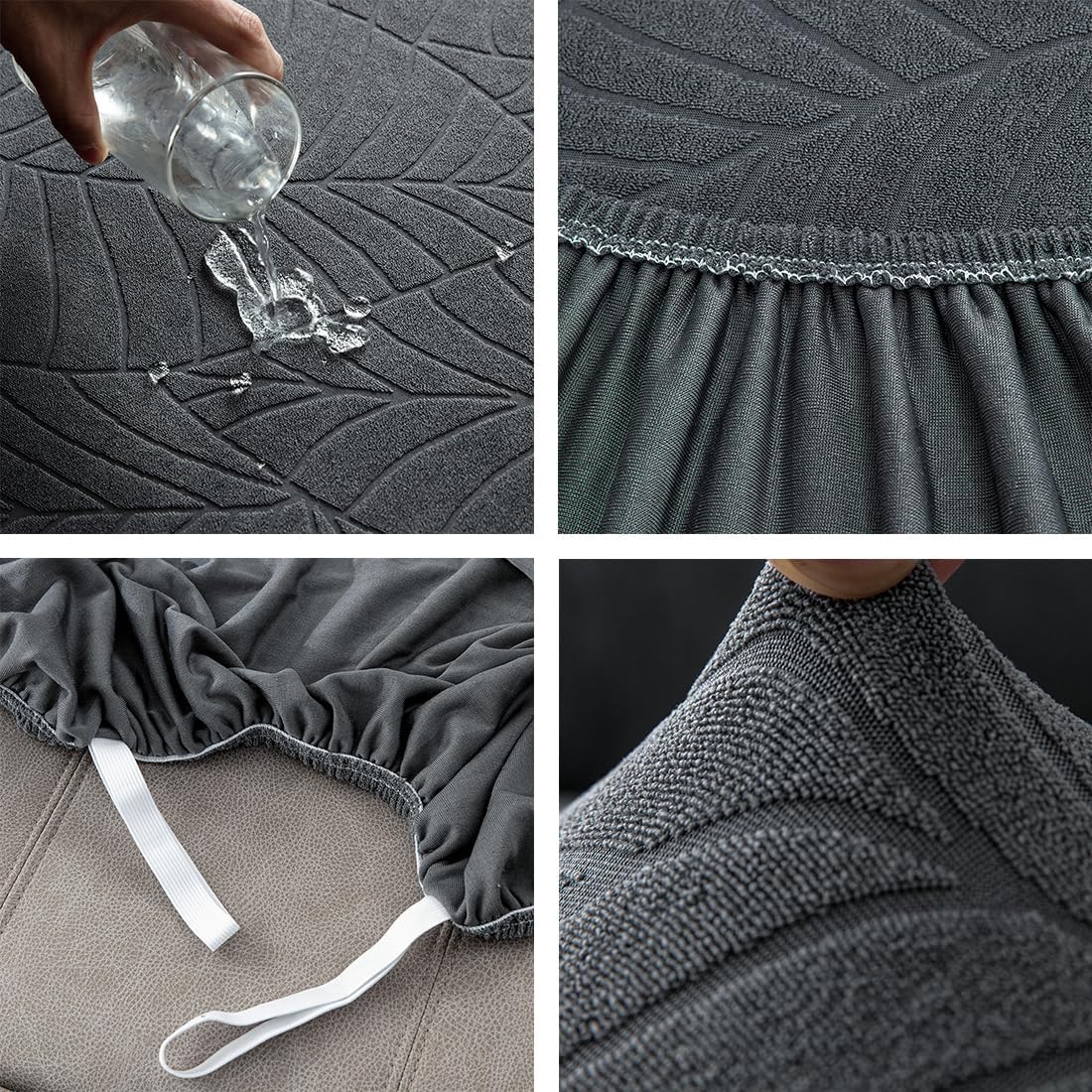 vctops Repelente al agua, 6 piezas, funda de sofá reclinable para sofá biplaza reclinable, tela jacquard elástica, suave, protector de muebles