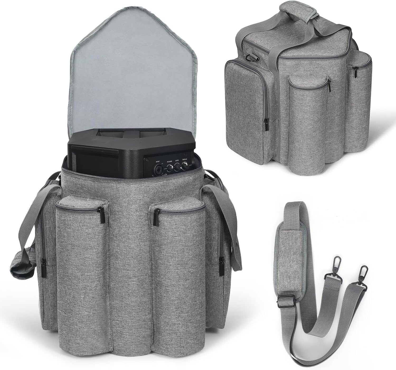 Funda de transporte portátil compatible con altavoz Bluetooth portátil Bose S1 Pro (gris)
