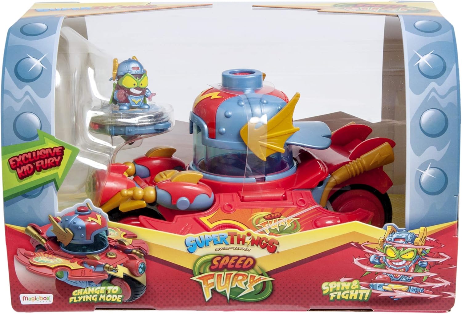 SuperThings Kid Fury Vehículo – Contiene 1 vehículo con 1 lanzador y parte superior y 1 figura exclusiva
