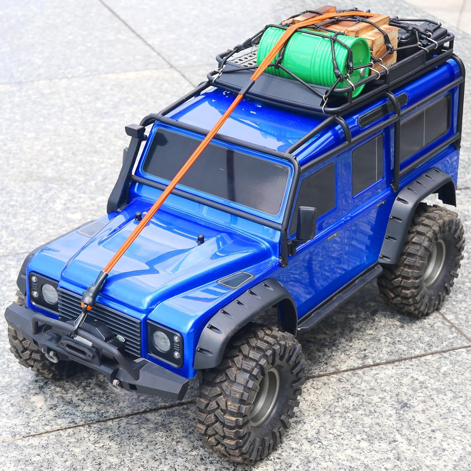OGRC 18 110 RC Crawler Correa elástica para cabrestante con ganchos, gancho de remolque de rescate para TRX4 Axial SCX10 I II Capra RR10 RC