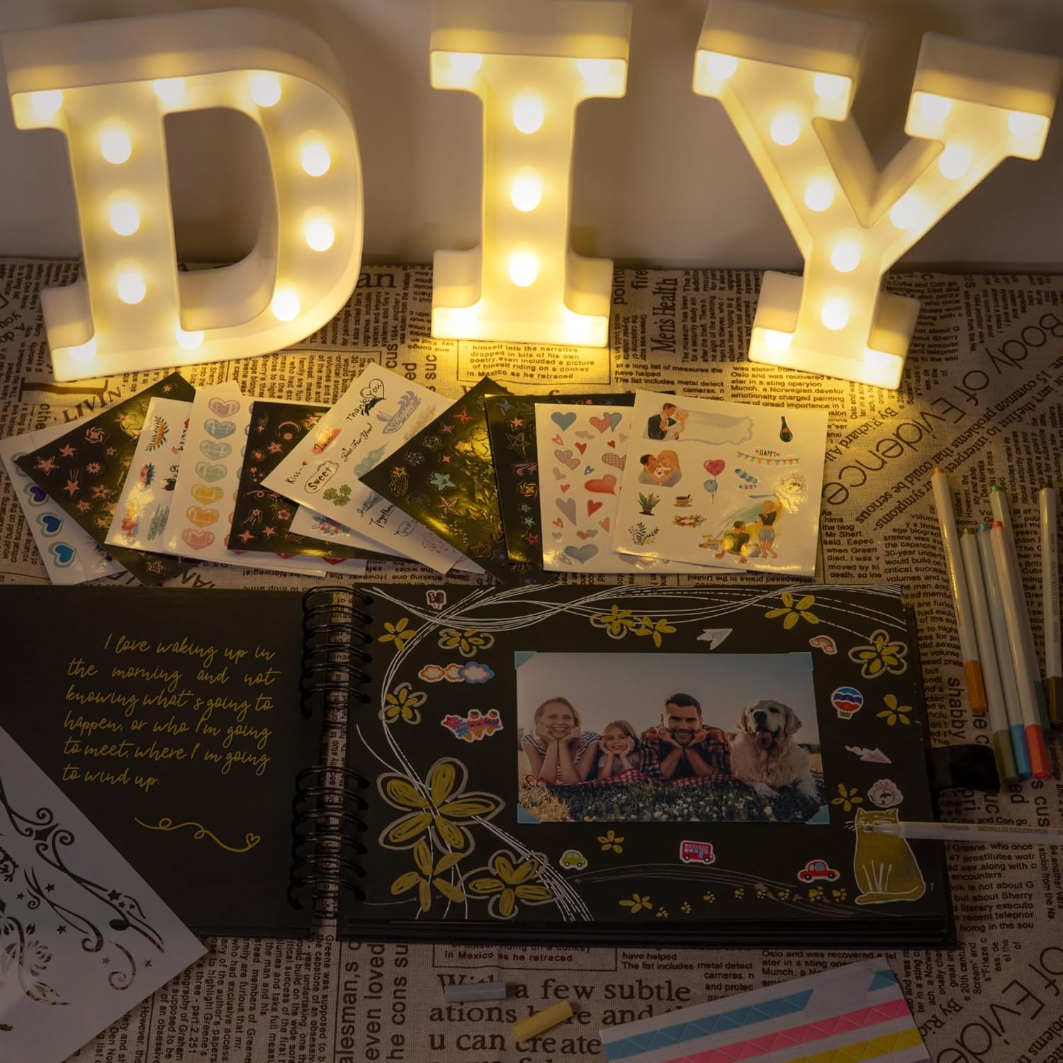 bemece Álbum de recortes, 12.6 x 8.3 pulgadas, 80 páginas extra grande, álbum de fotos, álbum de recortes, papel de manualidades, álbum grueso hecho