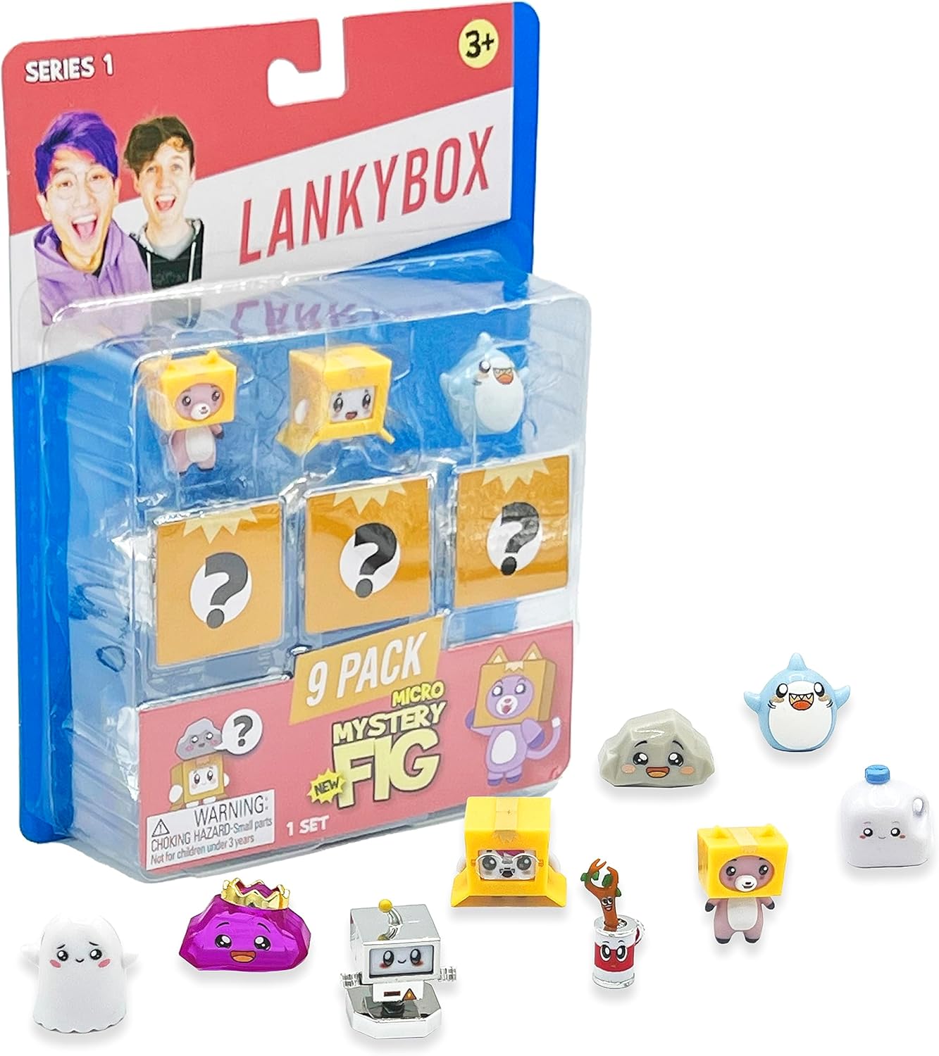 LankyBox Mystery Micro – Paquete de 9 minifiguras coleccionables, ediciones ultra raras, mercancía con licencia oficial