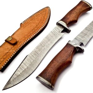 Nooraki – Cuchillo Bowie de acero de Damasco hecho a mano de 15 pulgadas – Cuchillo de caza de hoja fija con mango cómodo de palisandro fuerte para Nooraki – Cuchillo Bowie de acero de Damasco hecho a mano de 15 pulgadas – Cuchillo de caza de hoja fija con mango cómodo de palisandro fuerte para