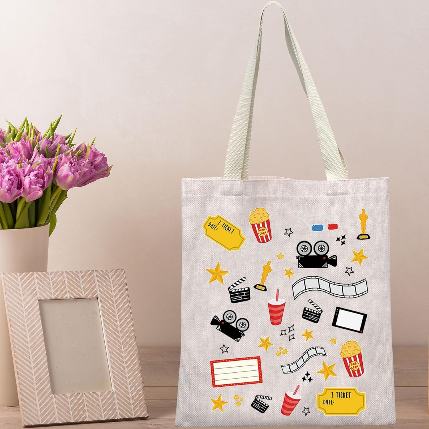 BWWKTOP Bolso de mano para amantes de la película del cine, regalos de los fanáticos del cine, bolso de hombro de noche de cine
