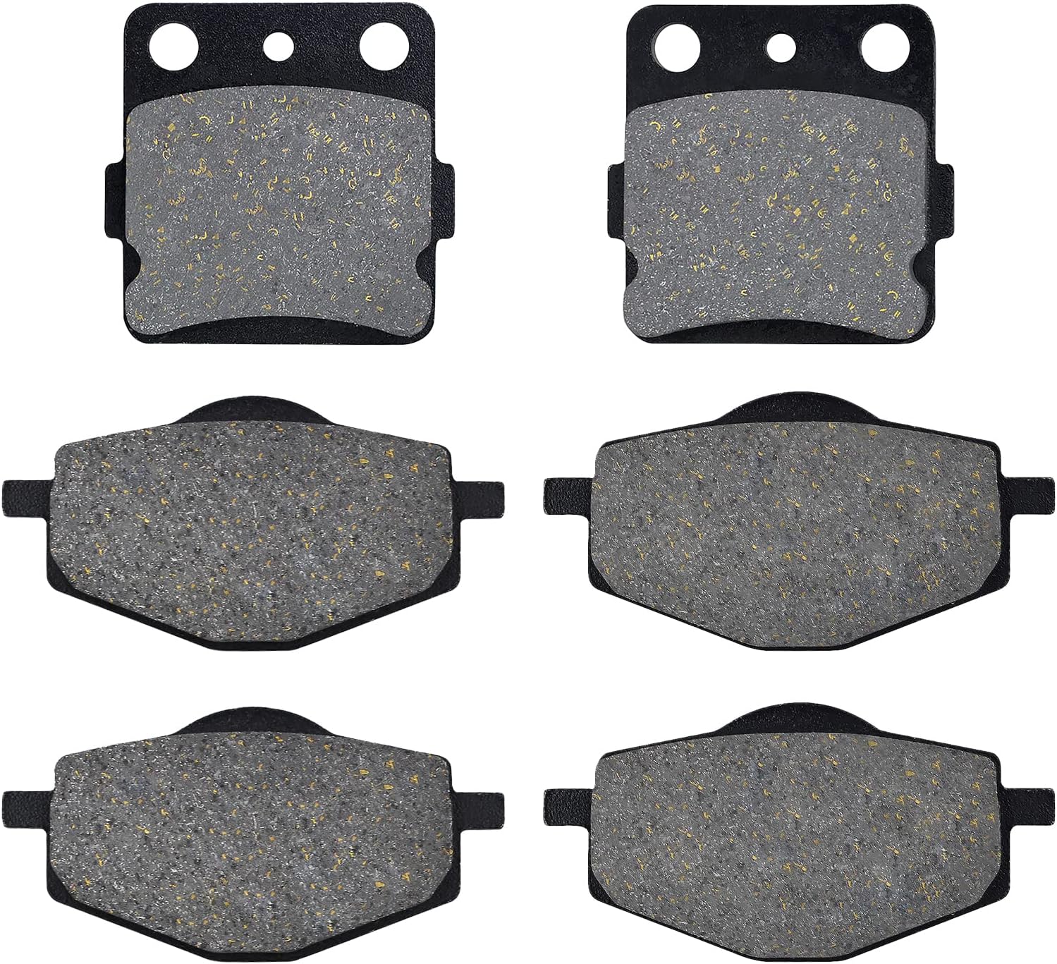 AHL Juego de pastillas de freno semimetálicas para Yamaha Warrior YFM350 1987-1988 BANSHEE YFZ 350 TUW 1987-1989 YFM350 XT 1987