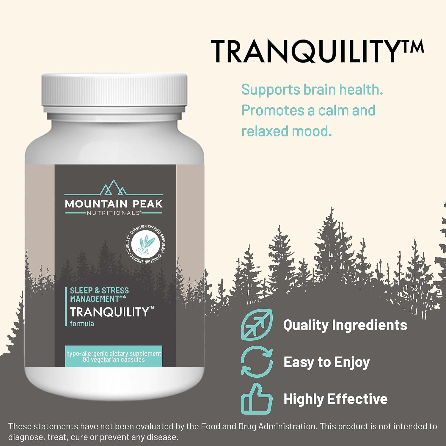 Mountain Peak Nutritionals Ultimate Sleep Bundle – Tranquility & Sleep Easy – Promueve un estado de ánimo tranquilo y relajado para un mejor