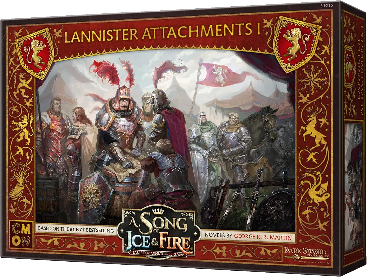 Juego de miniaturas de mesa de Canción de Hielo y Fuego Lannister – Mejora tu ejército con potentes adiciones! Juego de estrategia, a partir de 14