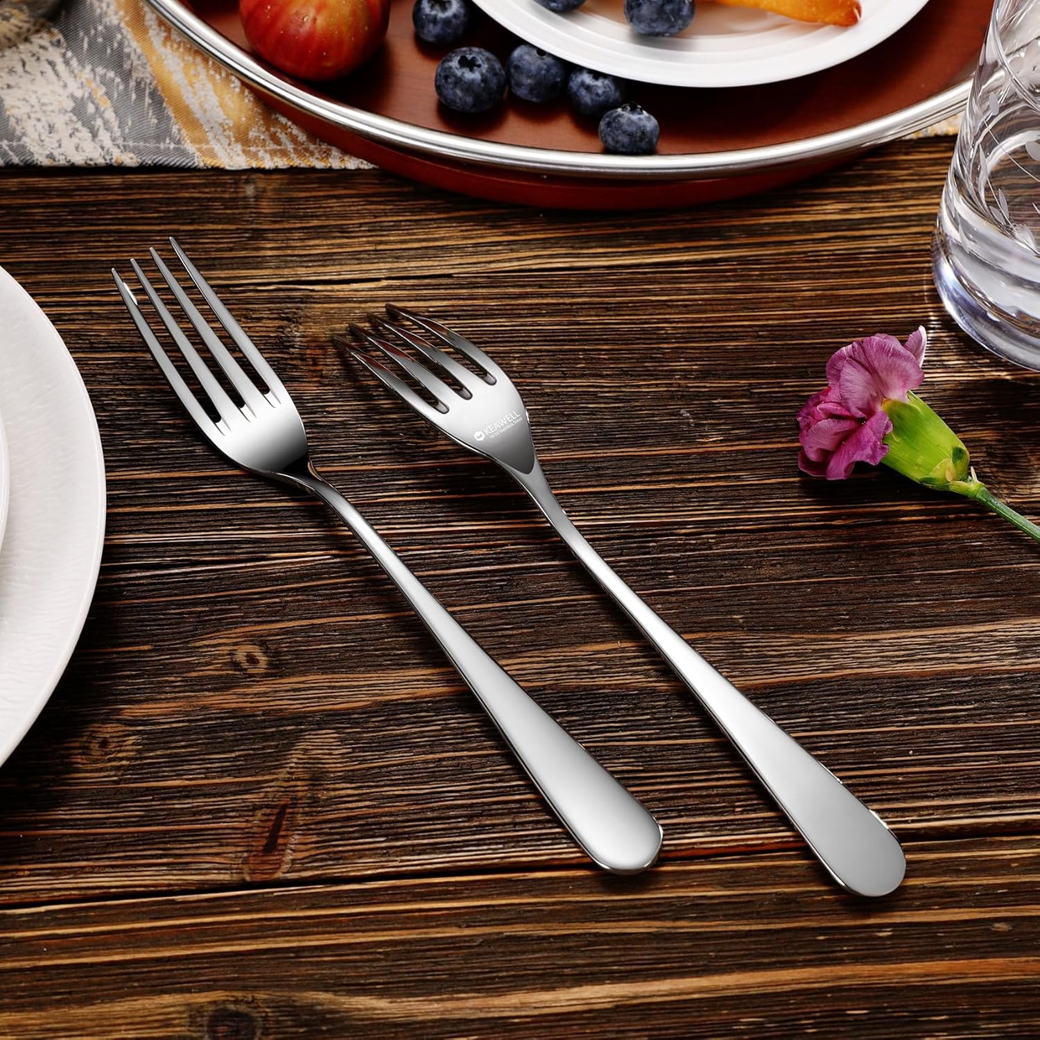 KEAWELL Louise – Juego de cucharas de servir de 9 pulgadas, acero inoxidable 1810, que une elegancia y durabilidad, exquisitos utensilios para