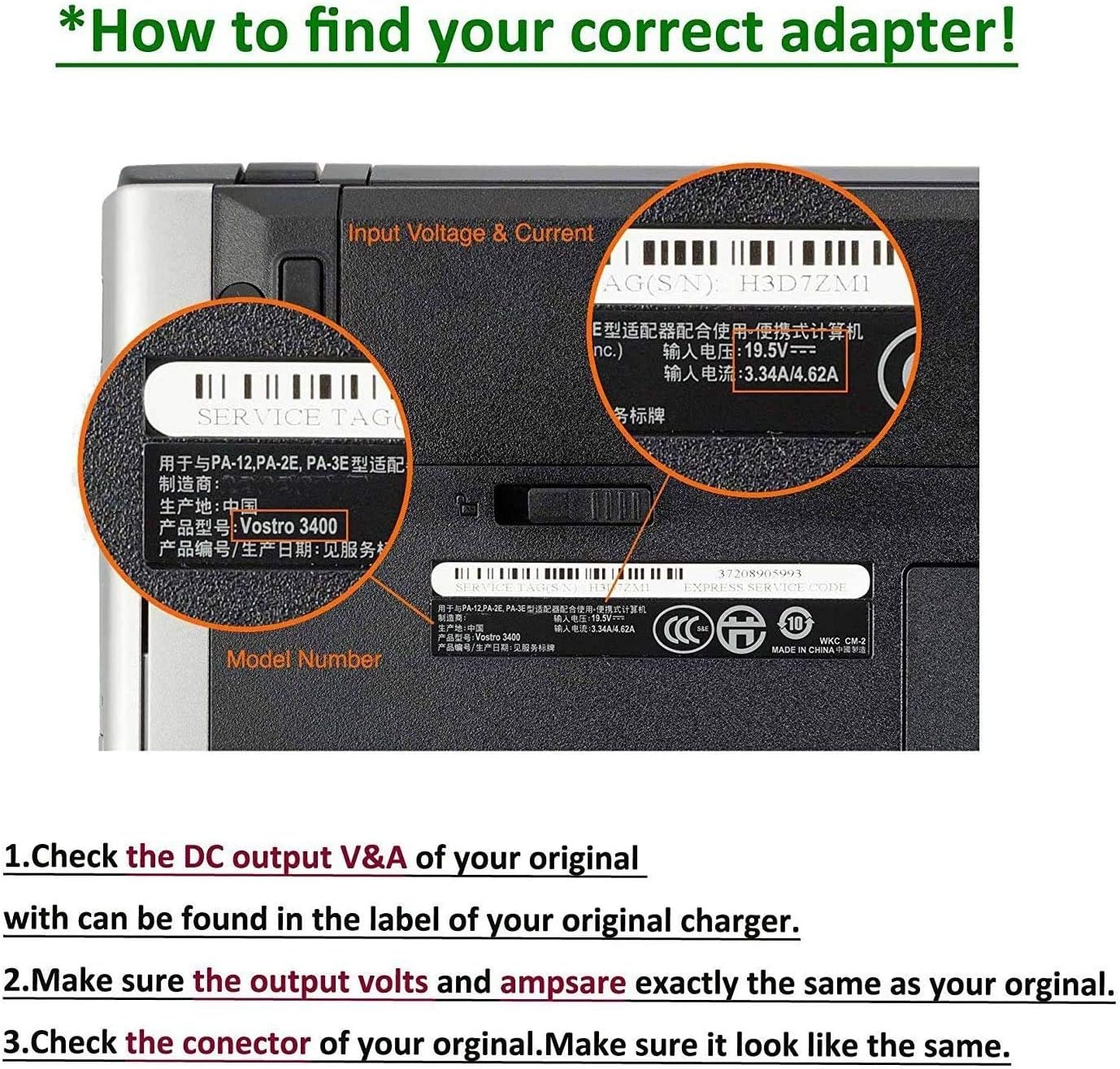 Cargador adaptador de CA para Acer Aspire Switch Alpha 12 SA5-271-57DS, SA5-271-594J, de Galaxy Bang USA