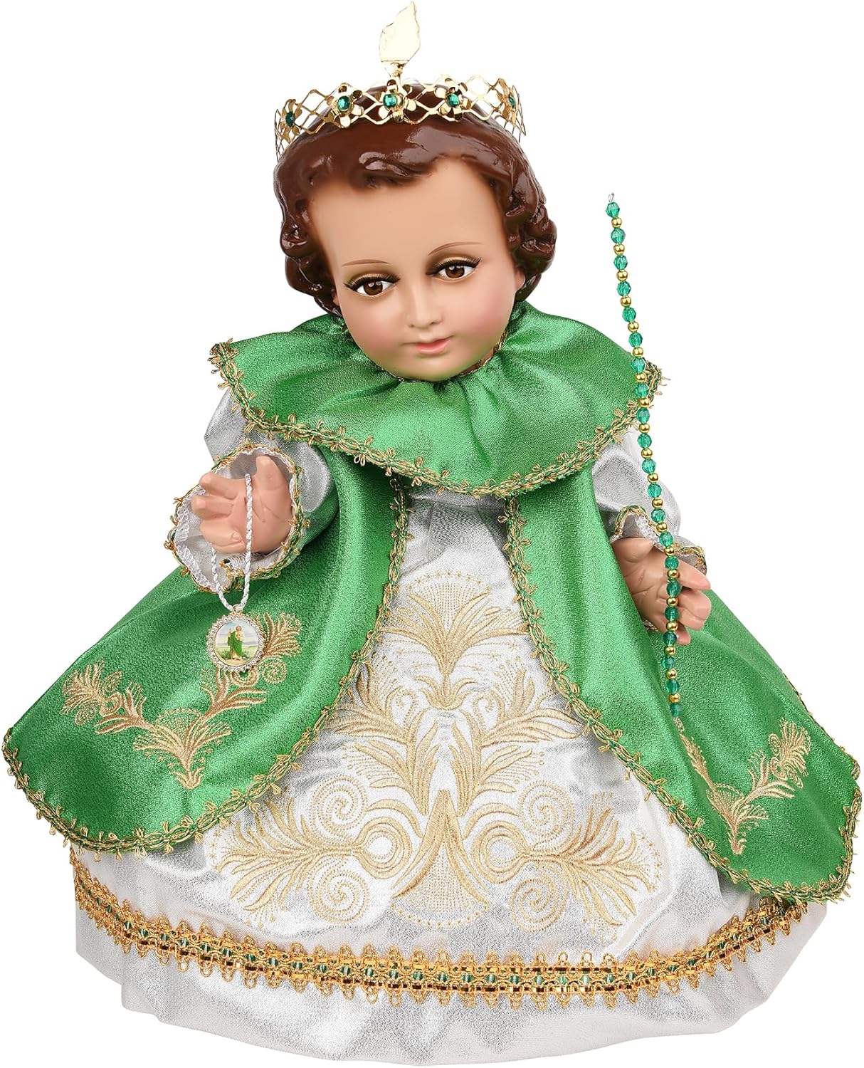 A&C Wedding Inc-Saint Judas Tadeo Vestido para Niño Dios-Baby Jesus Nativity Vestido en blanco puro – Un toque de devoción histórica (40 CM)