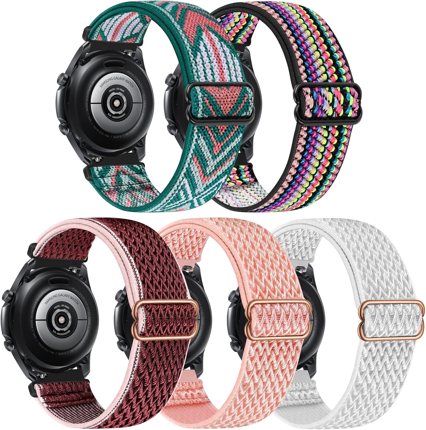 Correas de 0.866 pulgadas compatibles con Samsung Galaxy Watch 3 de 1.772 pulgadasGalaxy Watch 1.811 pulgadasGear S3 Frontier, correa deportiva