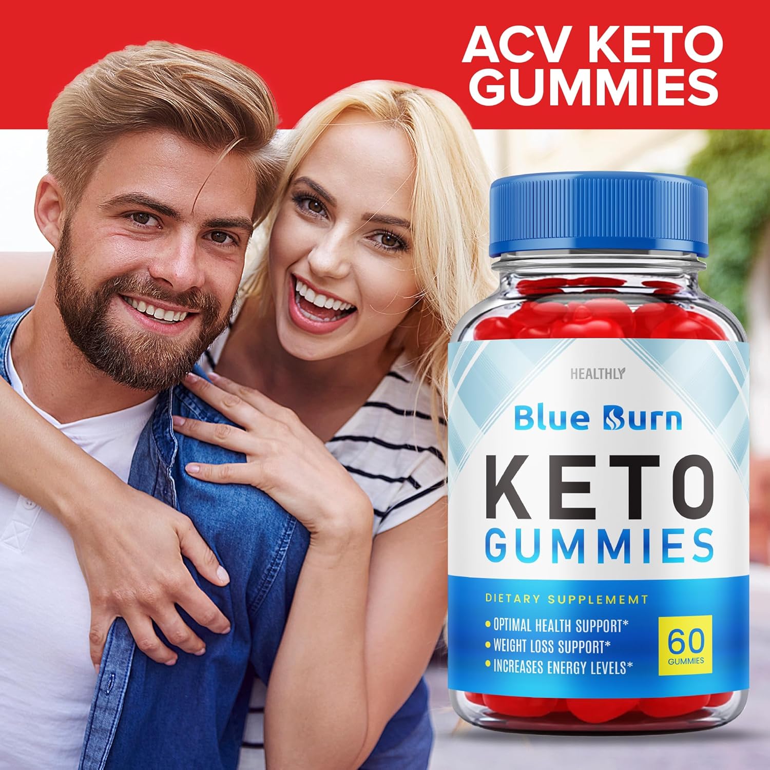 Blue Burn – Gomitas Keto  Fórmula oficial, veganas  BlueBurn Keto Acv Gomitas de sidra de pérdida de peso con vinagre de sidra de manzana, 1000 mg,