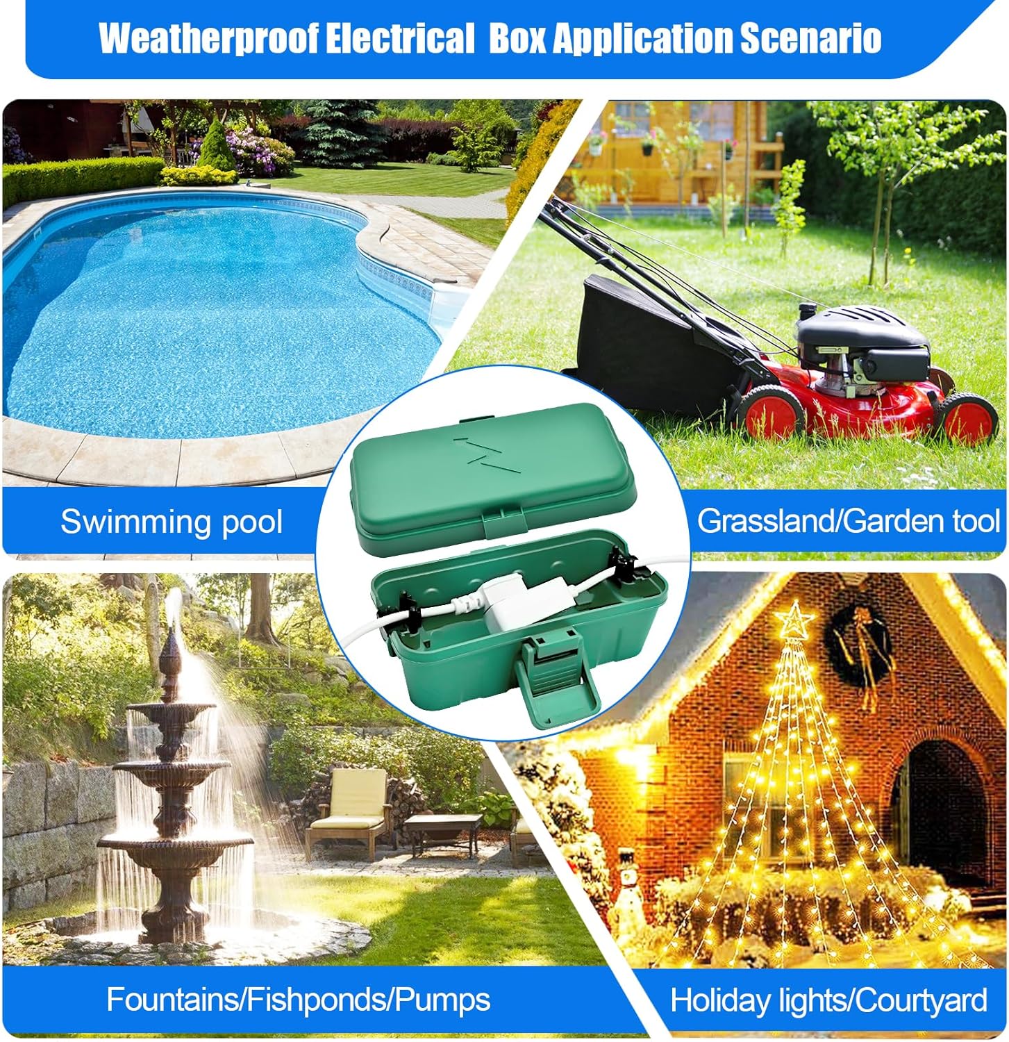 Hrensaw 3 cajas de conexión eléctrica pequeña resistente a la intemperie (interior de 5.5 x 3 x 2.2 pulgadas), caja eléctrica para exteriores,