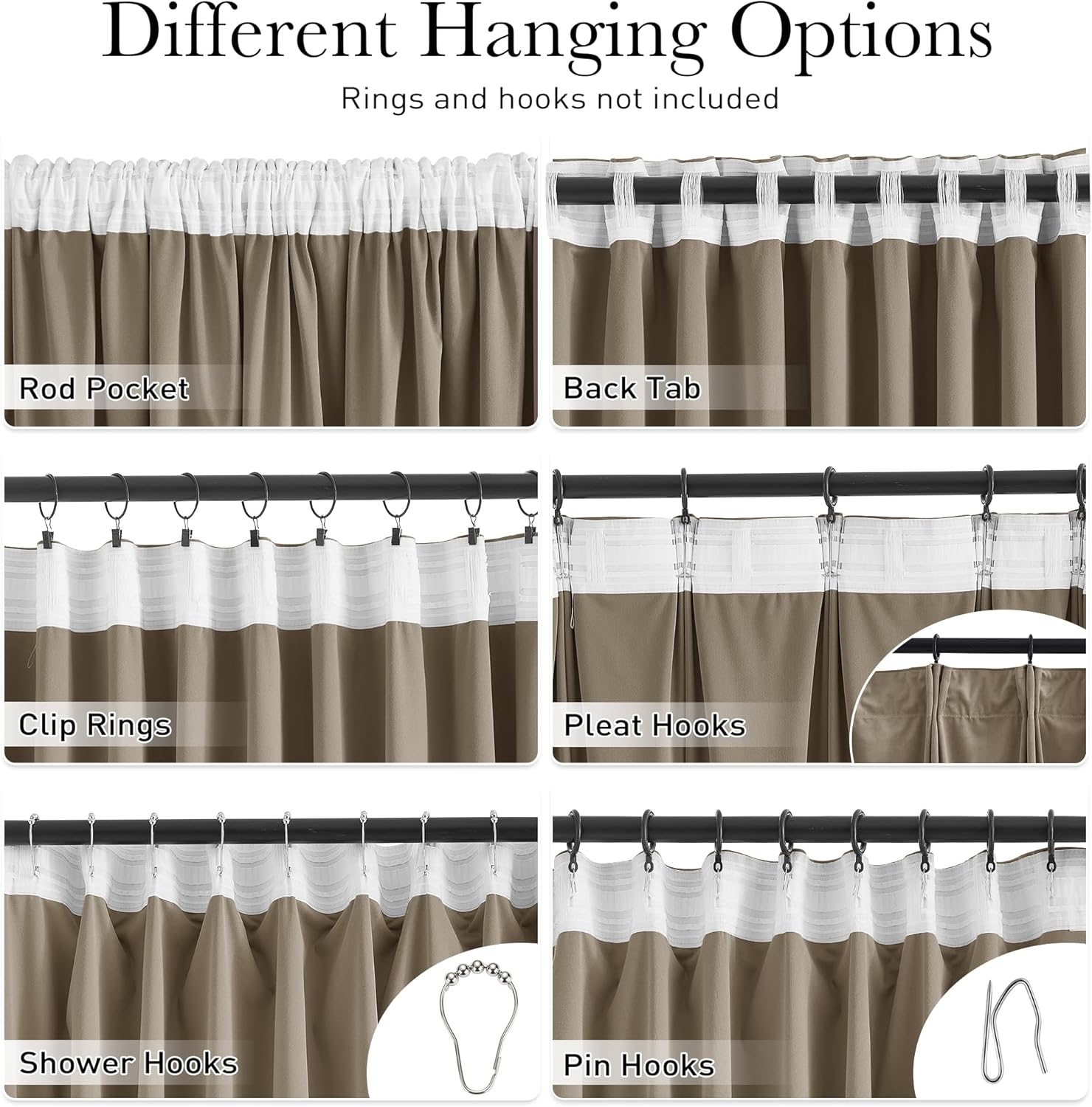 StangH – Cortinas de terciopelo gruesas con aislamiento térmico para oscurecer la habitación, para dormitorio, comedor, sala de estar, con pestaña