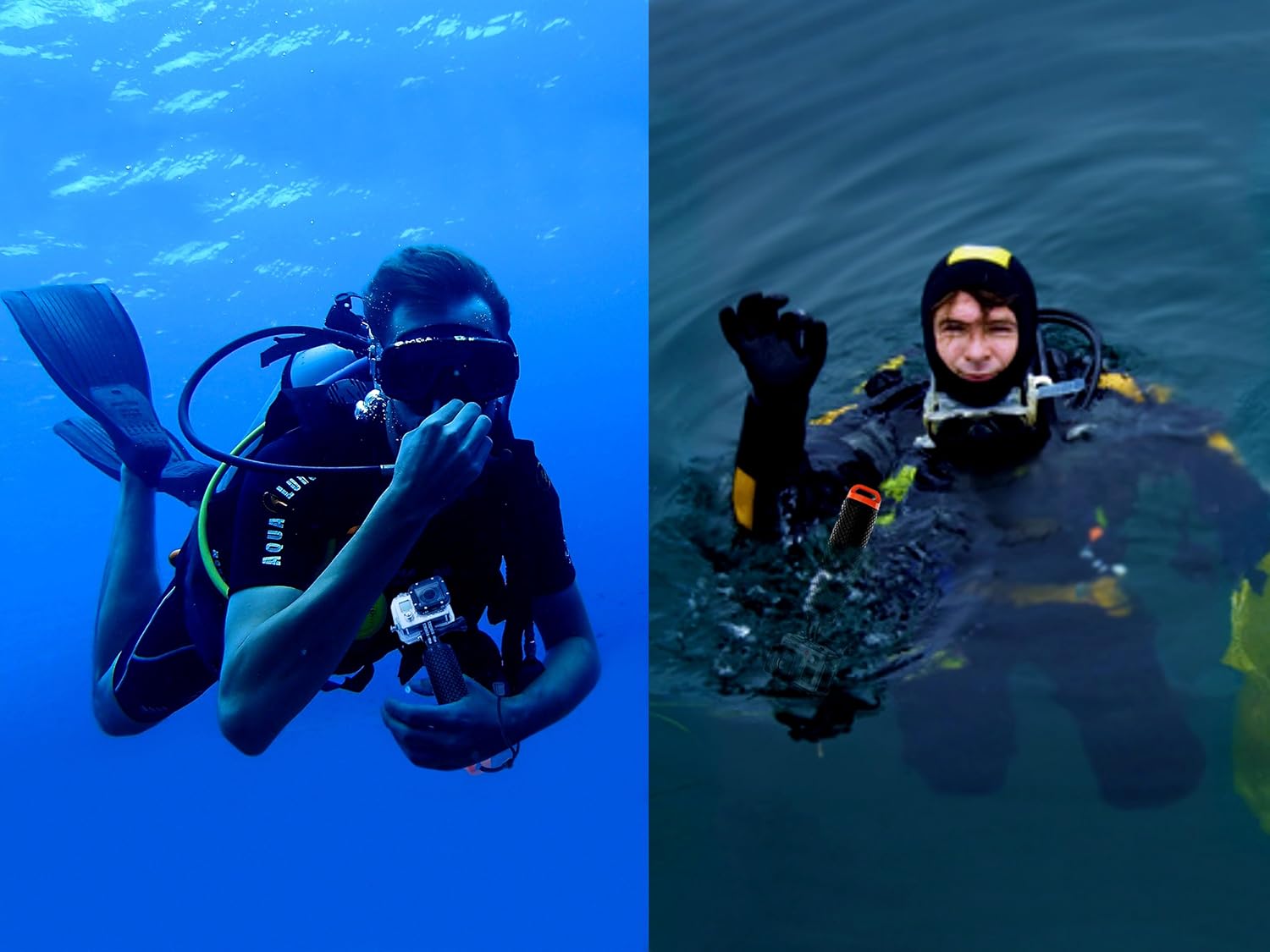 Agarre flotante impermeable compatible con GoPro Hero 10 9 8 7 6 5 4 3+ 2 1 sesión, kit de accesorios de montaje para deportes acuáticos y cámaras