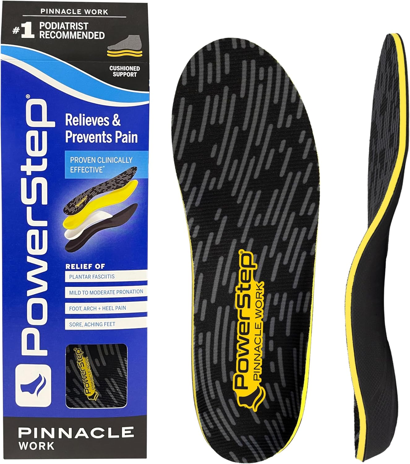 PowerStep Plantillas, Pinnacle Plus, plantilla para aliviar el dolor de pie de bola de pie, soporte ortopédico de arco de metatarsalgia para mujeres