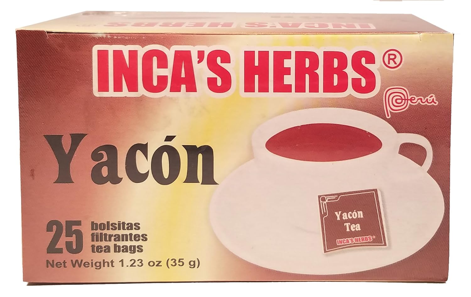 Inca’s Herb Té Yacón en Bolsas – 1.23 Oz – 1.23 oz