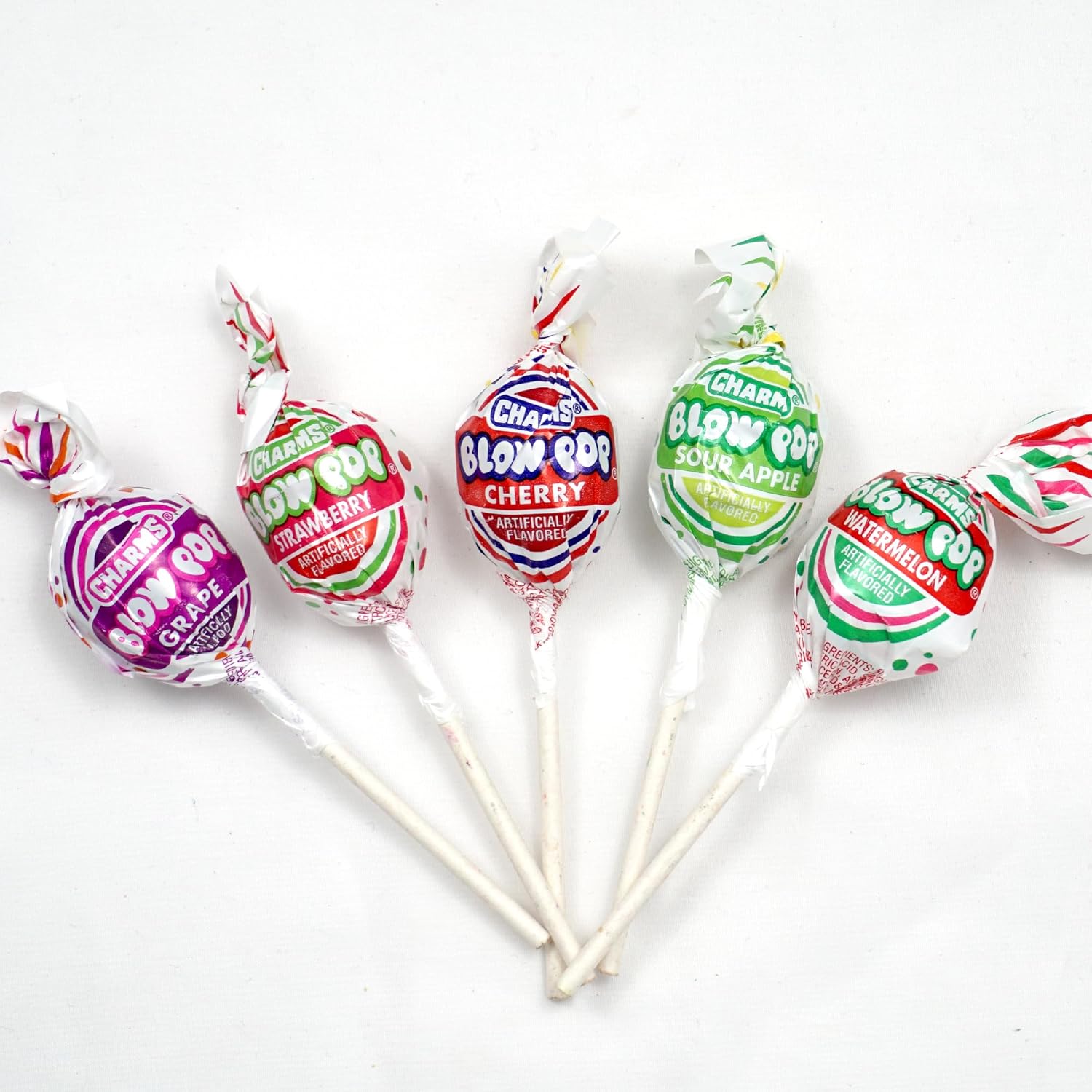 Charms Blow Pops, bolsa a granel de 5 libras (aproximadamente 115), paletas rellenas de goma de mascar con sabor a fruta surtida, caramelos duros a