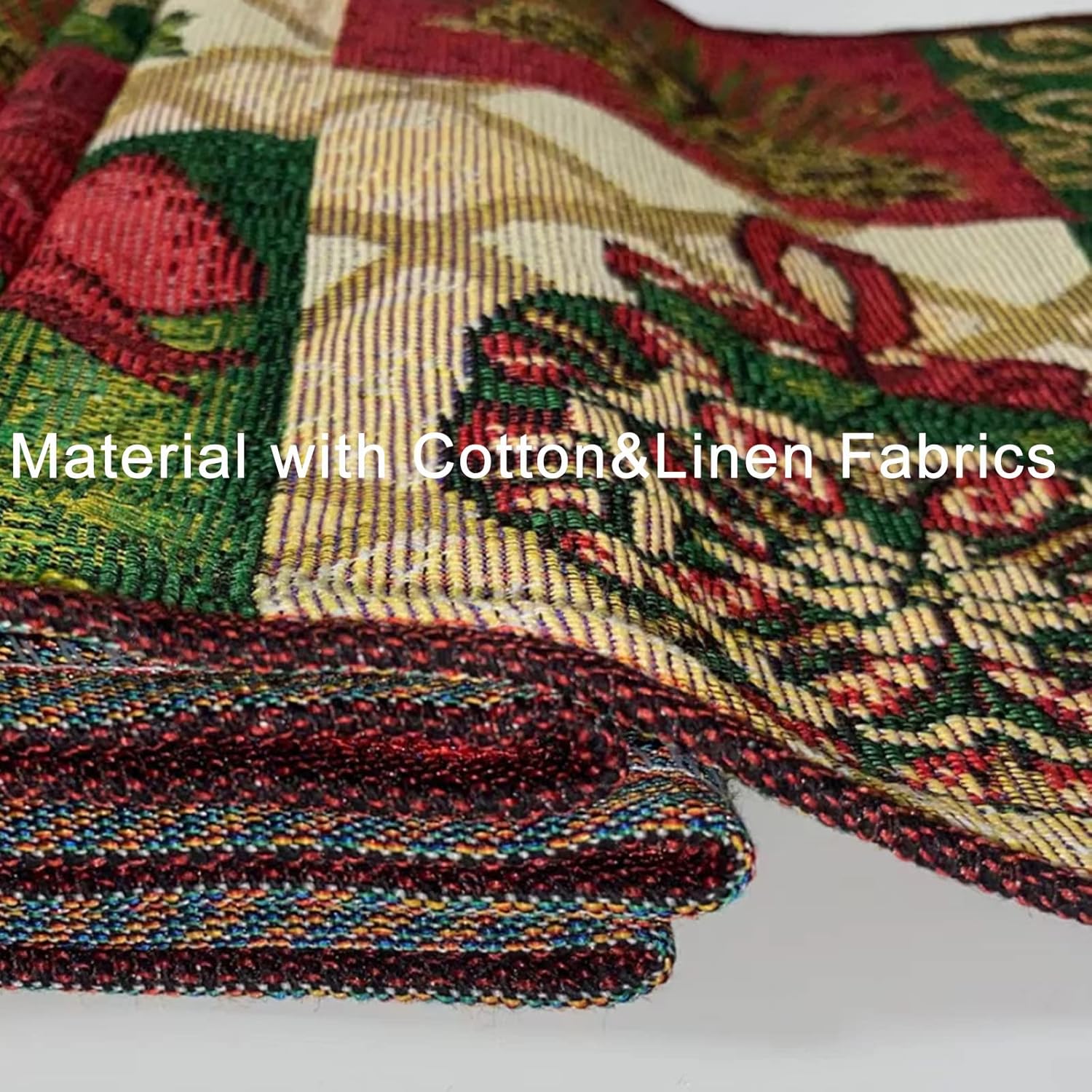 Camino de mesa de Navidad con borla de 72 x 13 pulgadas, mesa de comedor de cocina, mantel de mesa de café para exteriores e interiores, decoración