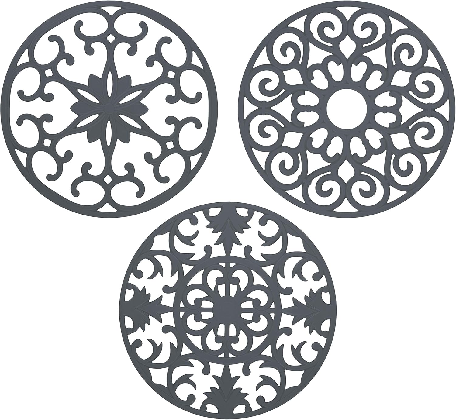 gasaré, Salvamanteles de silicona extra grandes, gruesos, de 10 pulgadas para ollas calientes, sartenes y platos, almohadillas calientes para