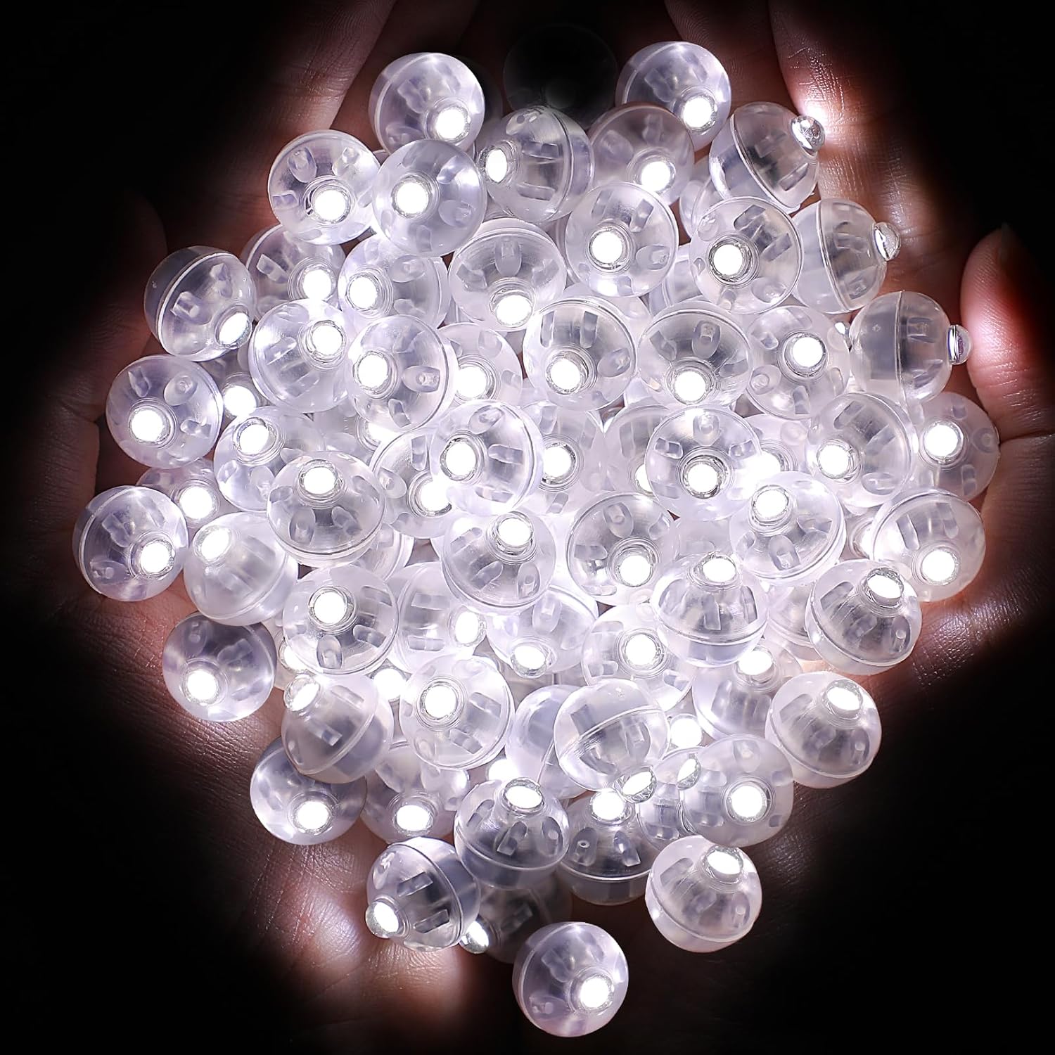 100 luces LED para globos, mini luces LED para decoraciones de fiesta, globos iluminados, luces de fiesta de neón para linterna de papel, huevos de