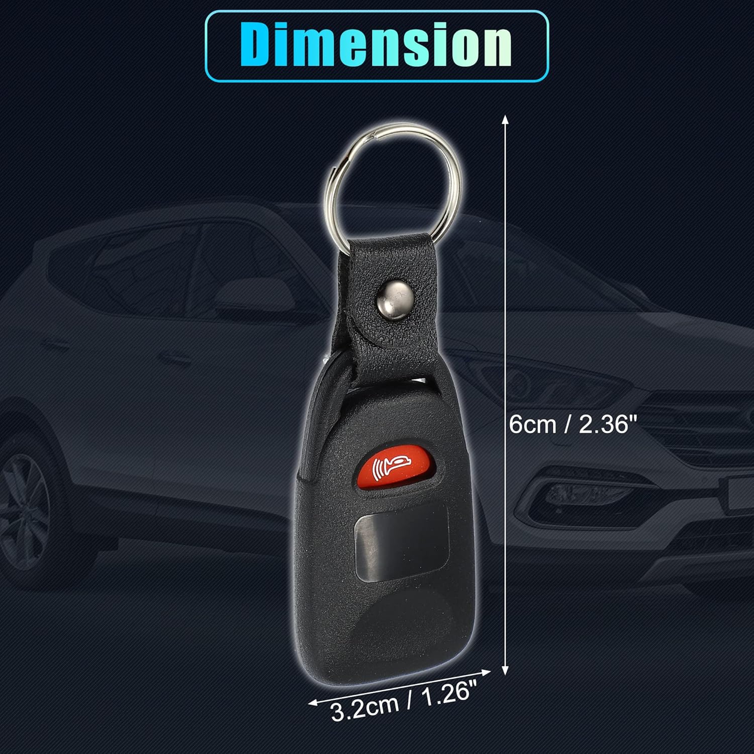 X AUTOHAUX Funda de repuesto para llavero de 3 botones sin llave para Hyundai Tuscon 2005-2016 para Kia sin chip, color negro