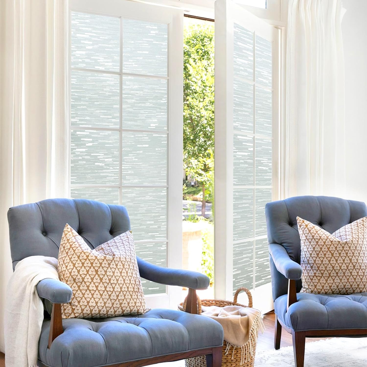 Película de privacidad para ventana, película de vidrio esmerilado para ventana, adhesivo estático no adhesivo, vinilo opaco para ventana, cubierta