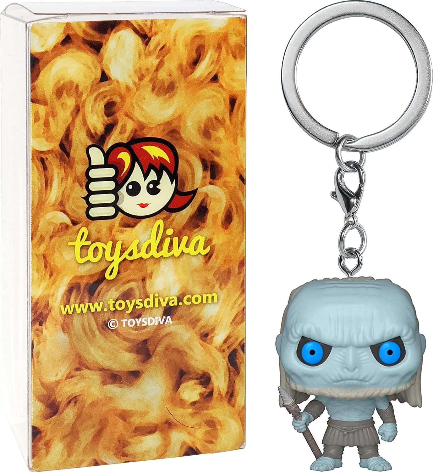 Caminante blanco Fun ko Pocket P o p ! Mini-Figural K e y c h a i n Bundle con 1 protector gráfico compatible ‘ToysDiva’ (37663 – B)