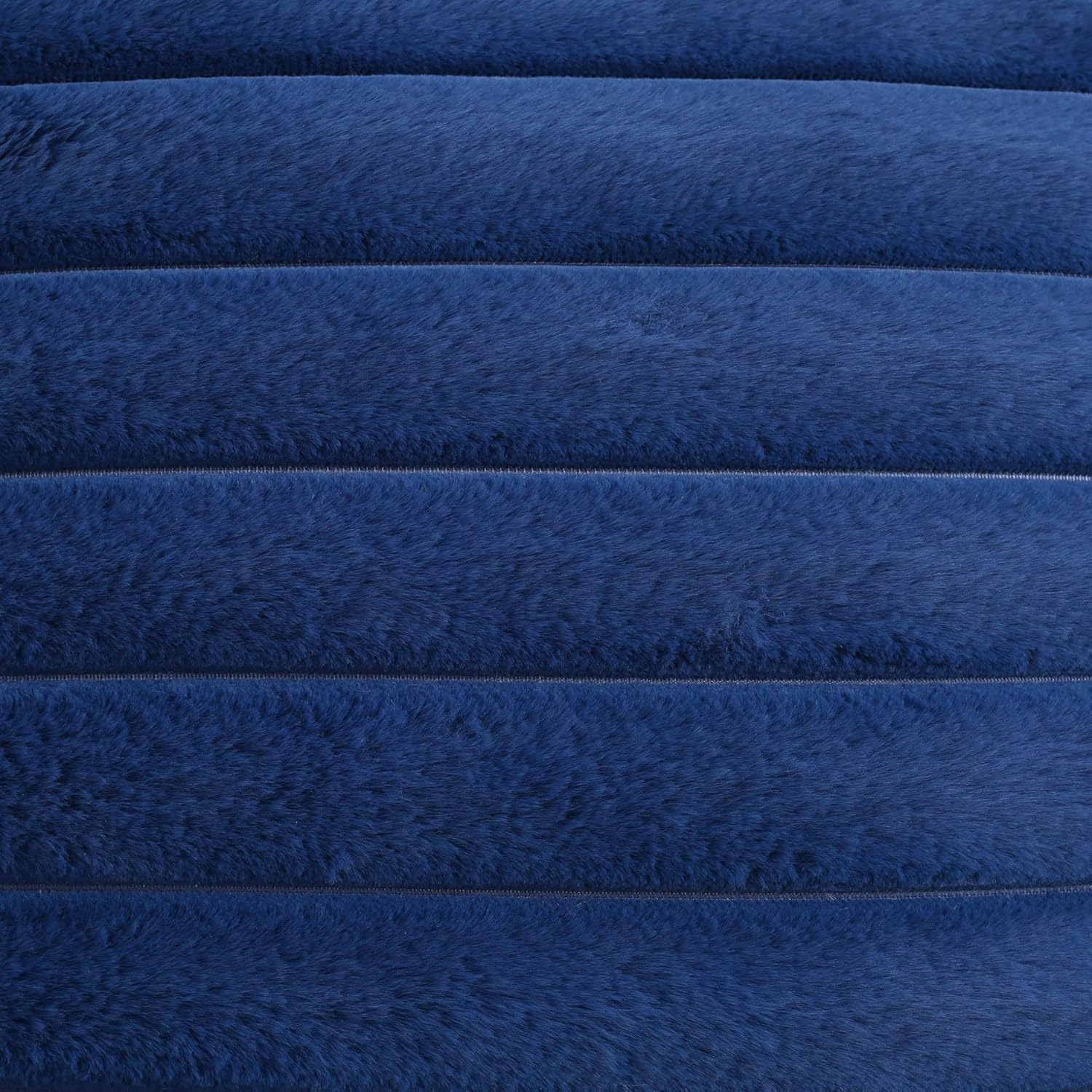 FUTEI – Juego de 2 fundas de almohada decorativas con rayas de color azul marino, 26 x 26 pulgadas, cuadradas y primaverales, piel sintética de