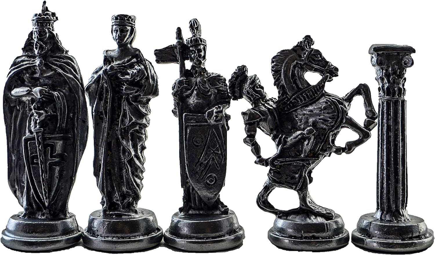 Juego de ajedrez de metal para adultos, cobre antiguo del ejército británico real, piezas hechas a mano y diferentes diseños, tablero de ajedrez de