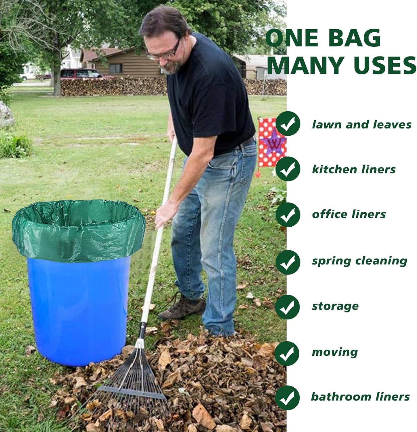 AYOTEE – Bolsas de basura grandes de 30 galones, bolsas de basura grandes de 1 mil de grosor, bolsas de basura de cocina de 30 galones de alto, 50%