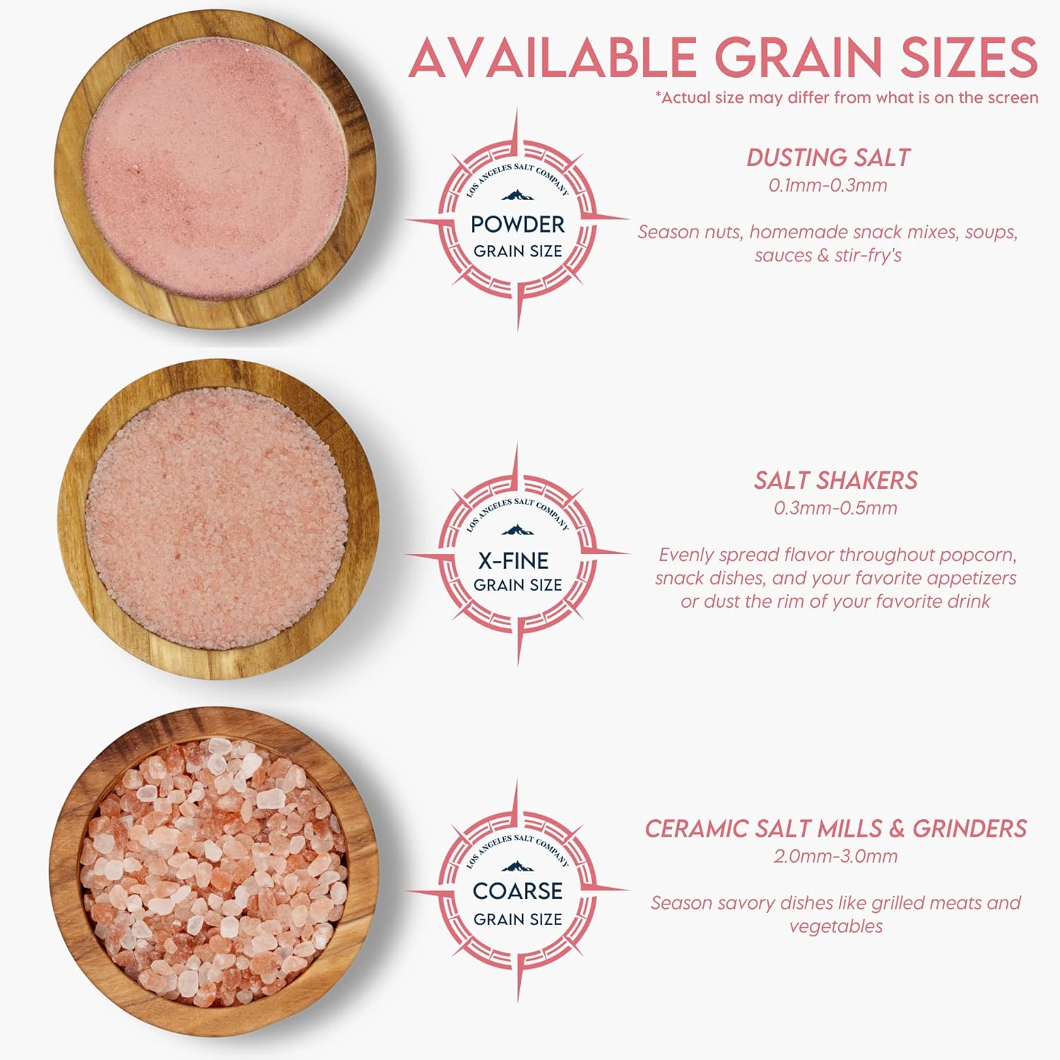 LA SALT CO Kashmir – Sal gruesa rosa del Himalaya de 2.2 libras  Pura de grado alimenticio con 84 minerales traza  Apoya la circulación saludable y