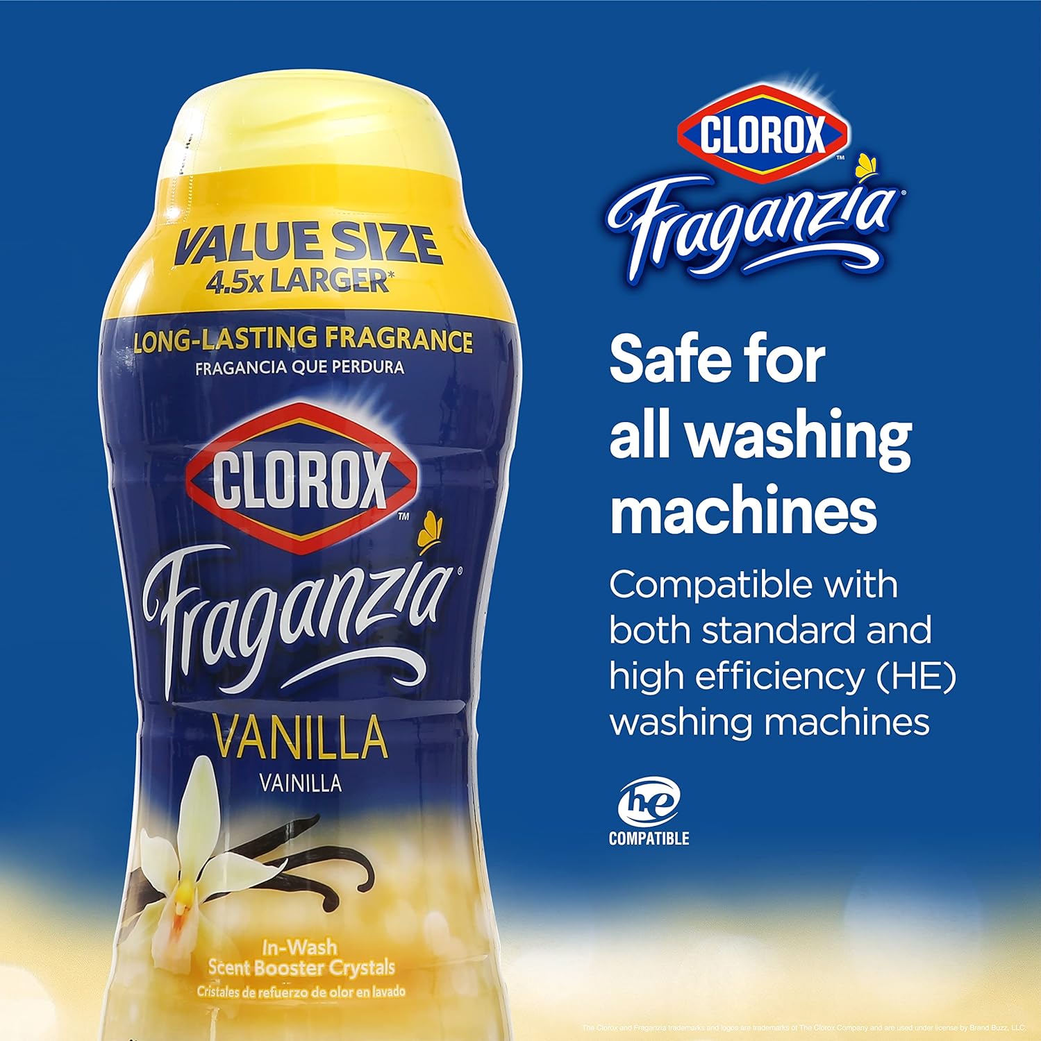 Clorox Fraganzia – Cristales potenciadores de aroma en aroma a vainilla, 70 onzas  Cristales potenciadores de aroma para lavandería  Potenciador de
