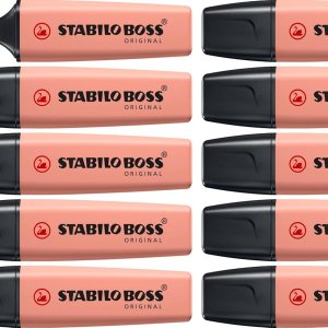 STABILO Resaltador BOSS ORIGINAL NatureCOLORS – Pack de 10 – Sienna STABILO Resaltador BOSS ORIGINAL NatureCOLORS – Pack de 10 – Sienna