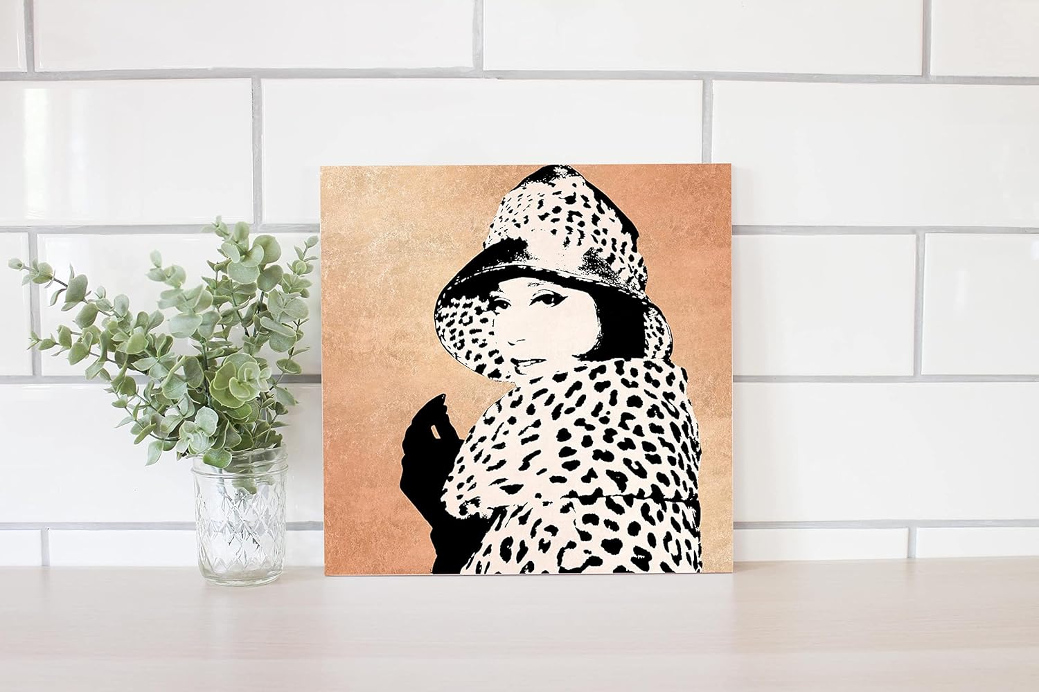 Fashion News II Rose Goldhion on Rose Gold, Joyride Home Decor, Wood Plaque, 12″x12″ Wall Hanging, Wood Sign, Artist Designed Home Décor, Express