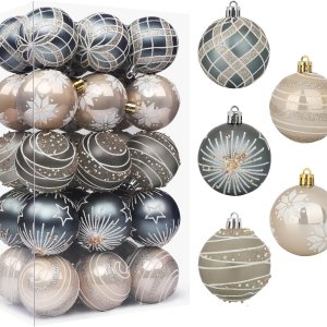 Adornos de bolas de Navidad de 2.36 pulgadas  2.362 in, 30 piezas de adornos de árbol de Navidad, adornos de Grinch, inastillables, decoración de Adornos de bolas de Navidad de 2.36 pulgadas  2.362 in, 30 piezas de adornos de árbol de Navidad, adornos de Grinch, inastillables, decoración de