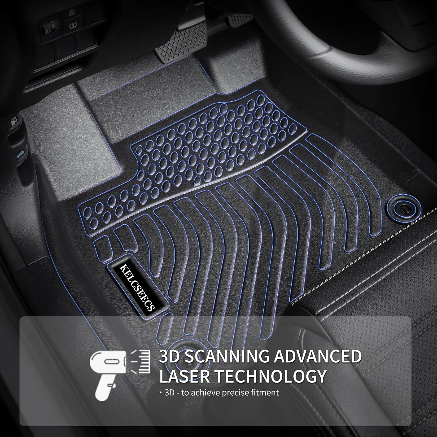 KELCSEECS Alfombrillas personalizadas para Volkswagen Jetta 2012-2018, protección para todo tipo de clima, revestimientos de suelo de elastómero