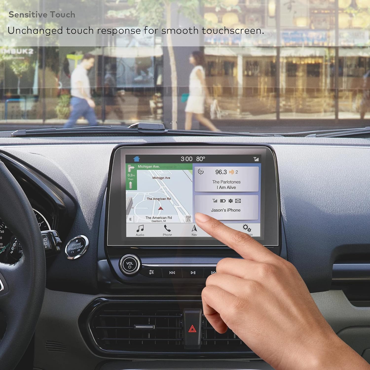 INNOSURE AG – Protector de pantalla de vidrio templado diseñado para Ford Escape (2020-2023), Transit (2020-2022), Ecosport (2018-2022), SYNC 3