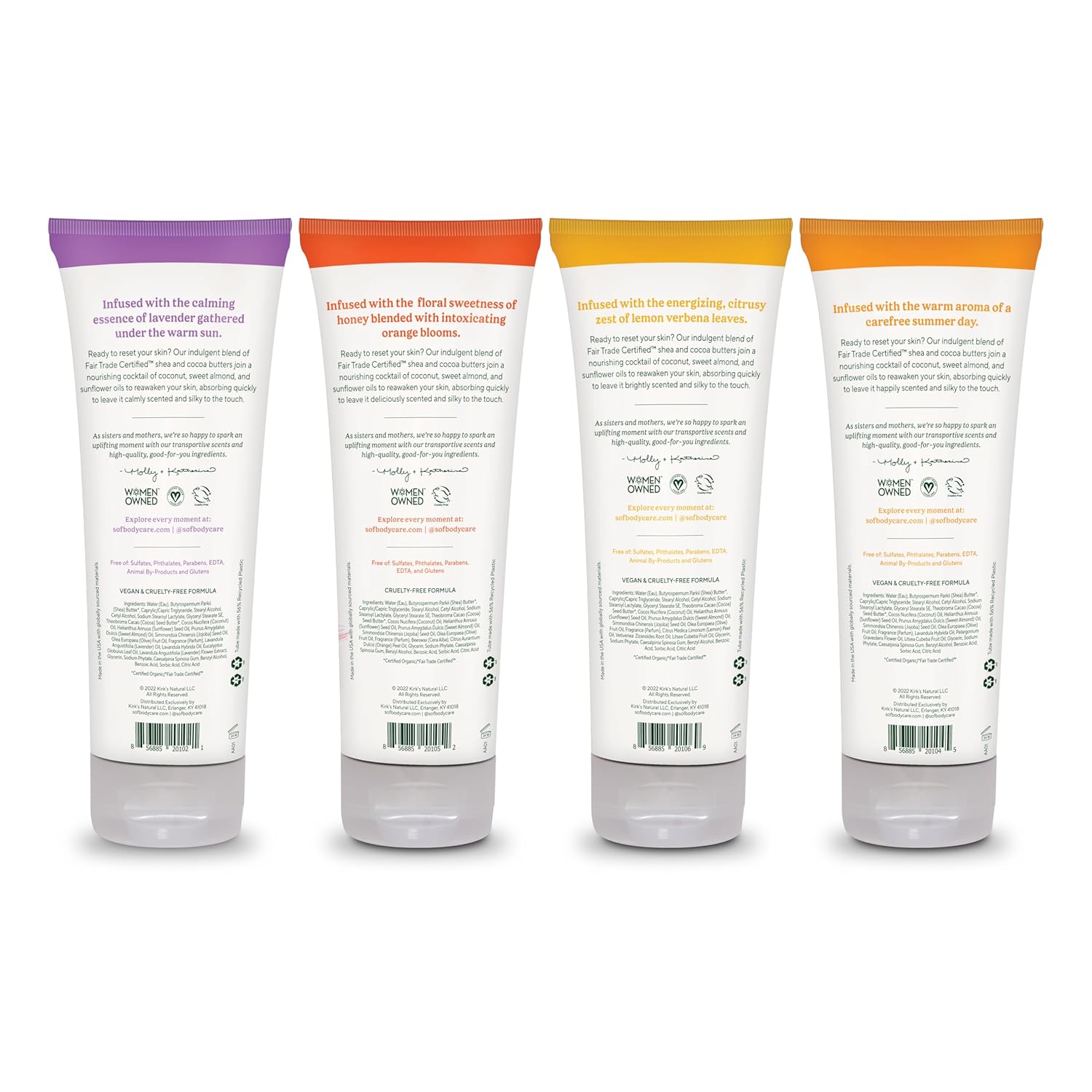 South Of France Crema para manos y cuerpo (paquete variado, 4 tubos)
