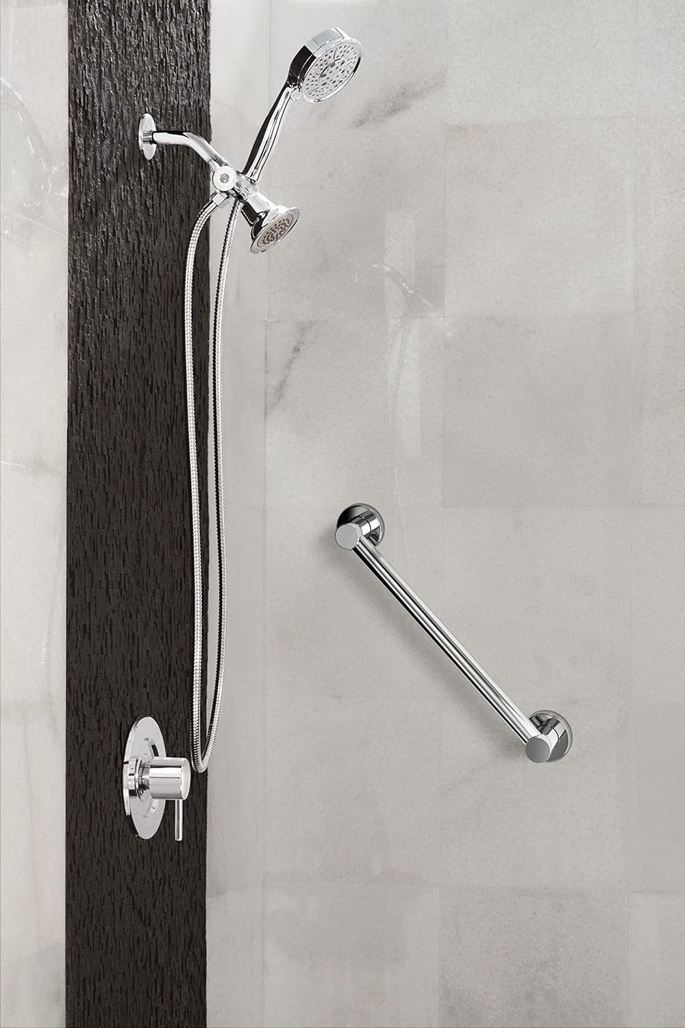 Moen Align T3291 – Manija de palanca de grifo de ducha moderna con control de volumen Moentrol cromado, requiere válvula, T3291