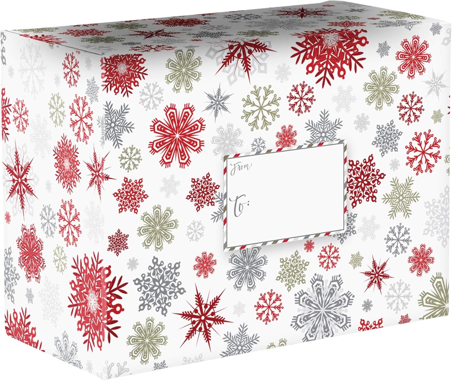 JILLSON & ROBERTS Cajas de correo medianas de Navidad, copos de nieve (12 piezas)