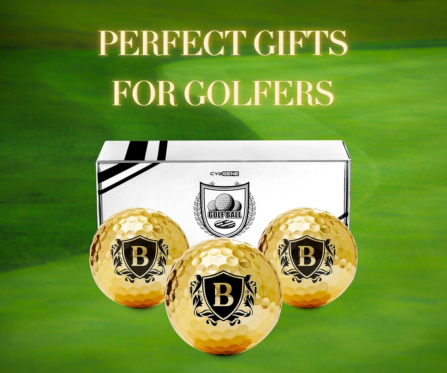 CybGene Regalos de golf únicos para hombres, pelotas de golf de colores personalizadas, accesorios geniales para golfistas, amantes del golf, para