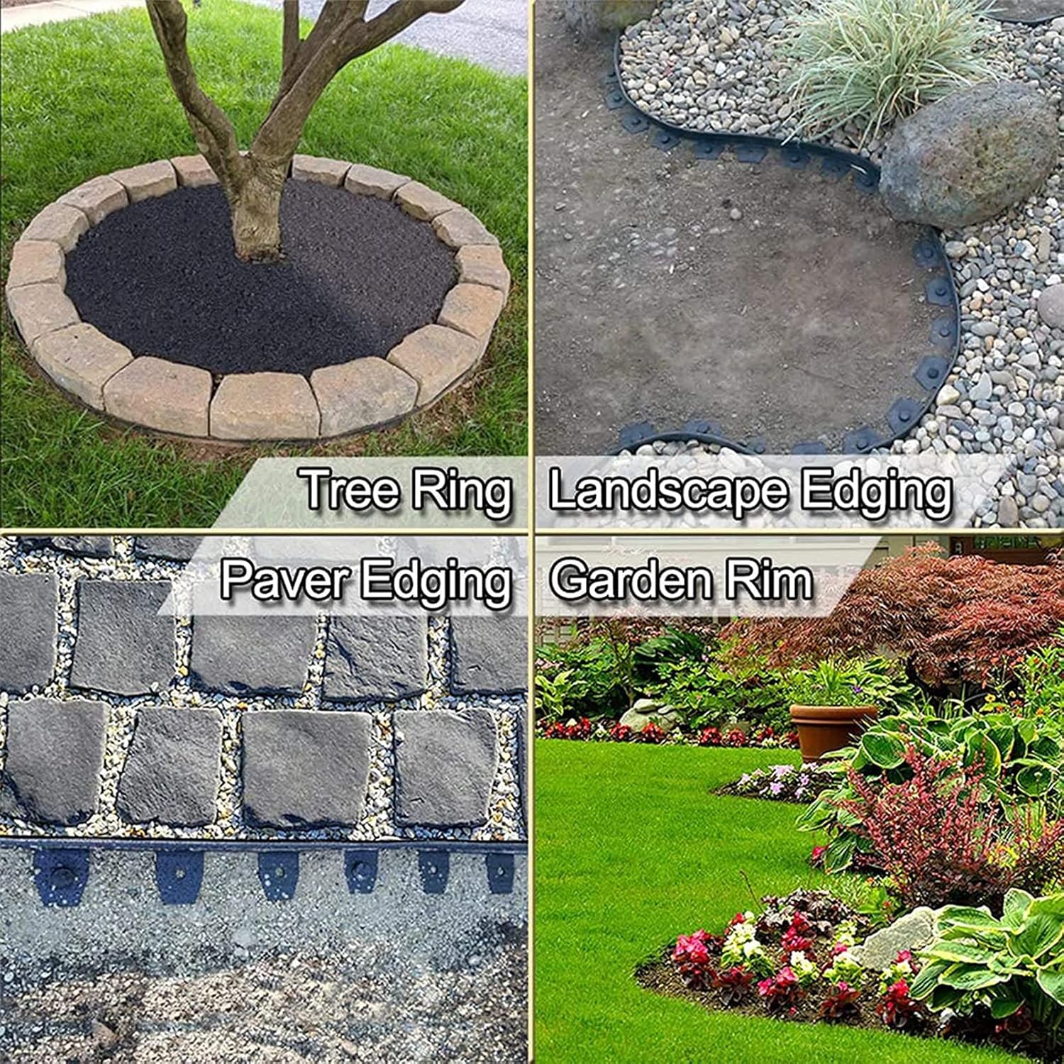Coffken Estacas de jardín en espiral resistentes de 14 pulgadas, estacas de jardín de metal galvanizado sólido para fijar bordes de pavimentación,