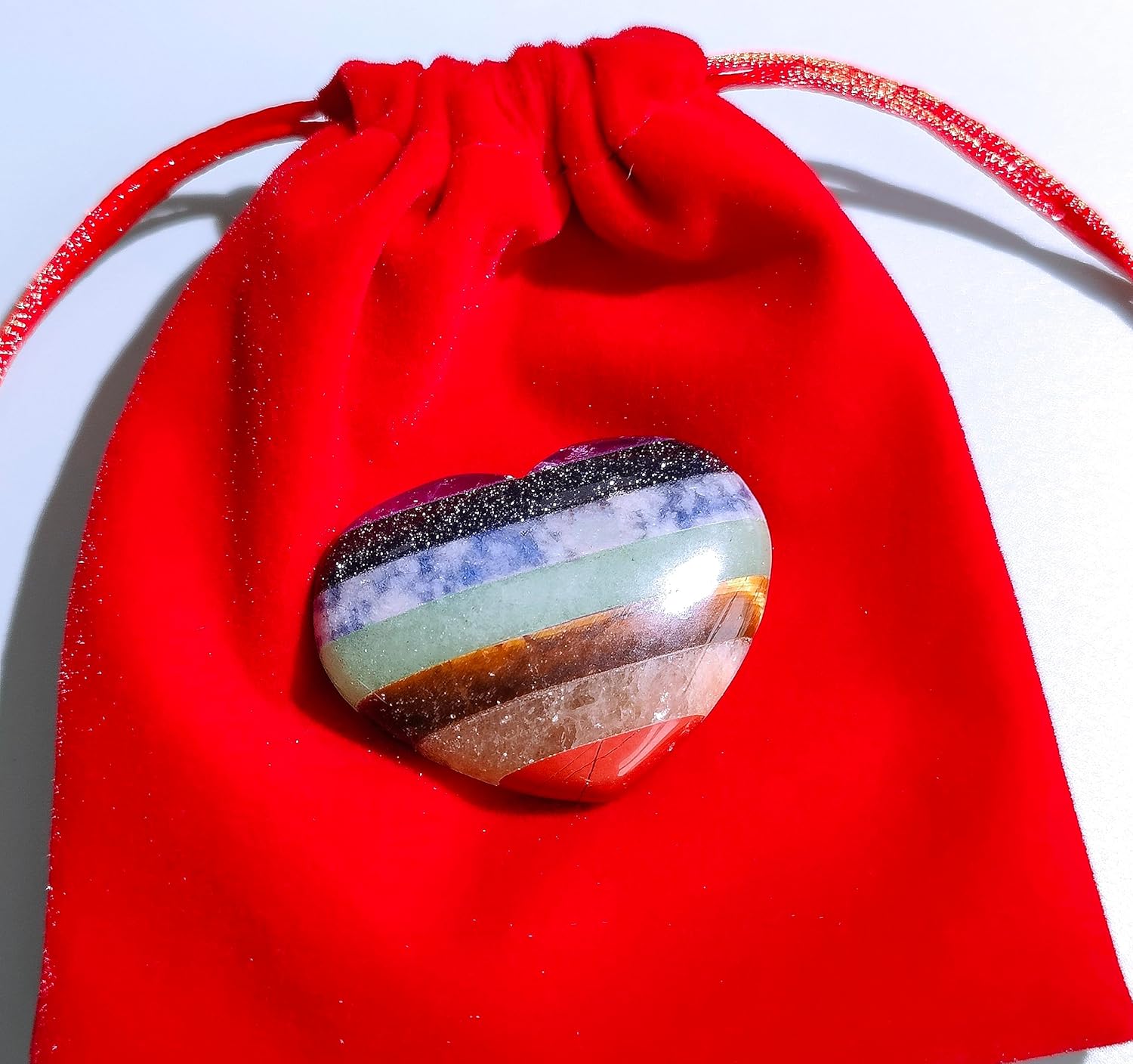MAIBAOTA Corazón de cristal de 1.772 in, cristales curativos grandes, piedra de amor, piedra natural de reiki, regalos para mamá, día de la madre,