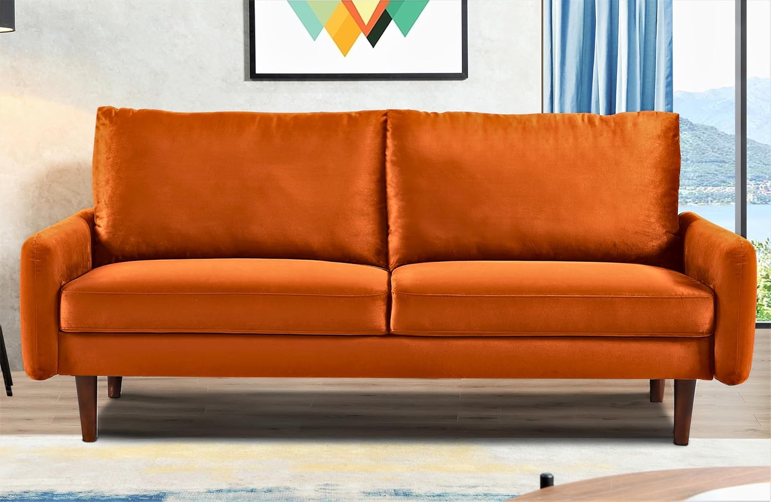 Container Furniture Direct Kent – Juego de sofá de 2 piezas para salas de estar modernas y espacios compactos, muebles de estudio con diseño