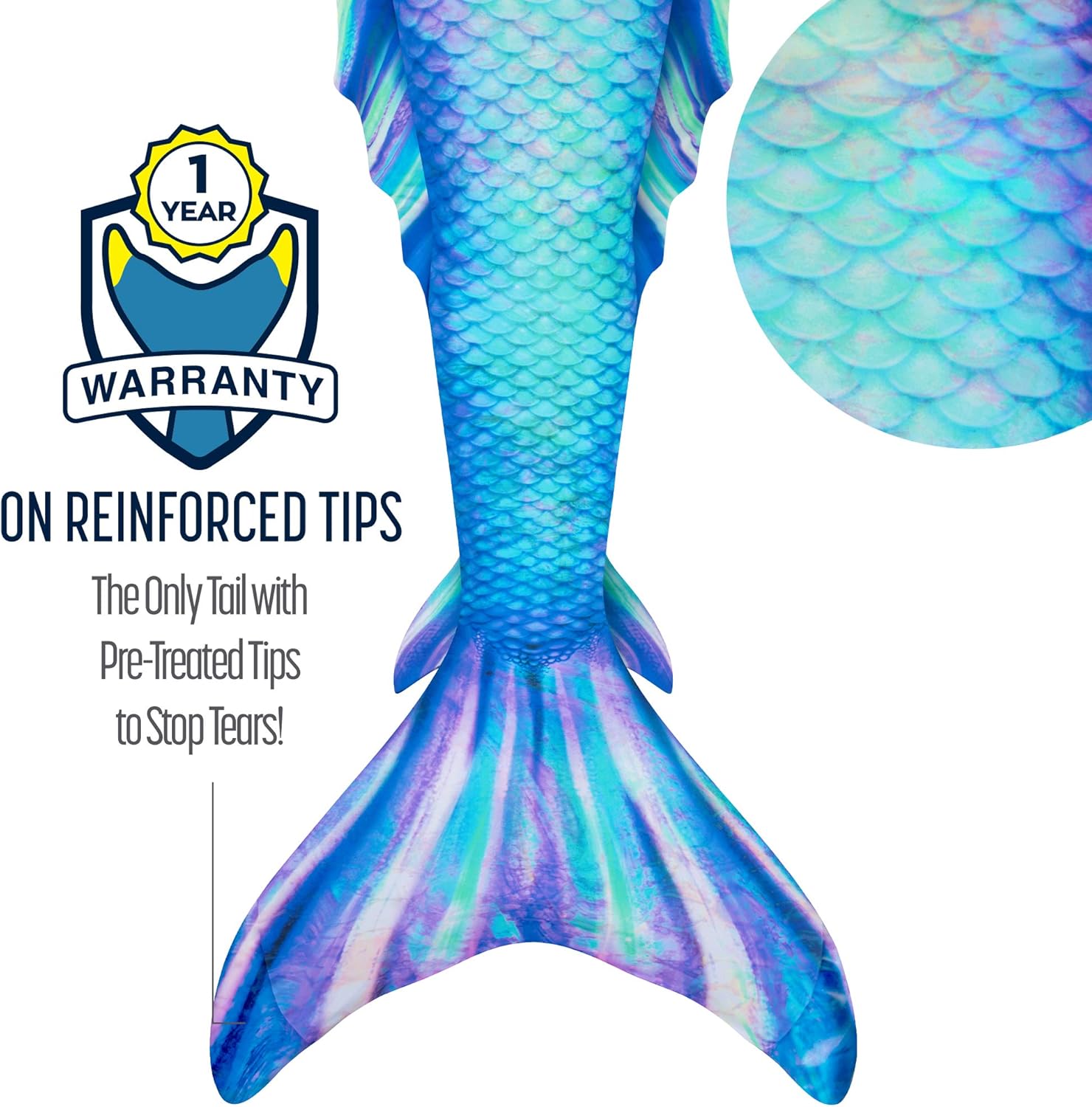 Fin Fun Atlantis Kids – Piel de cola de sirena resistente al desgaste – Inserto de monofina no incluido, para niñas