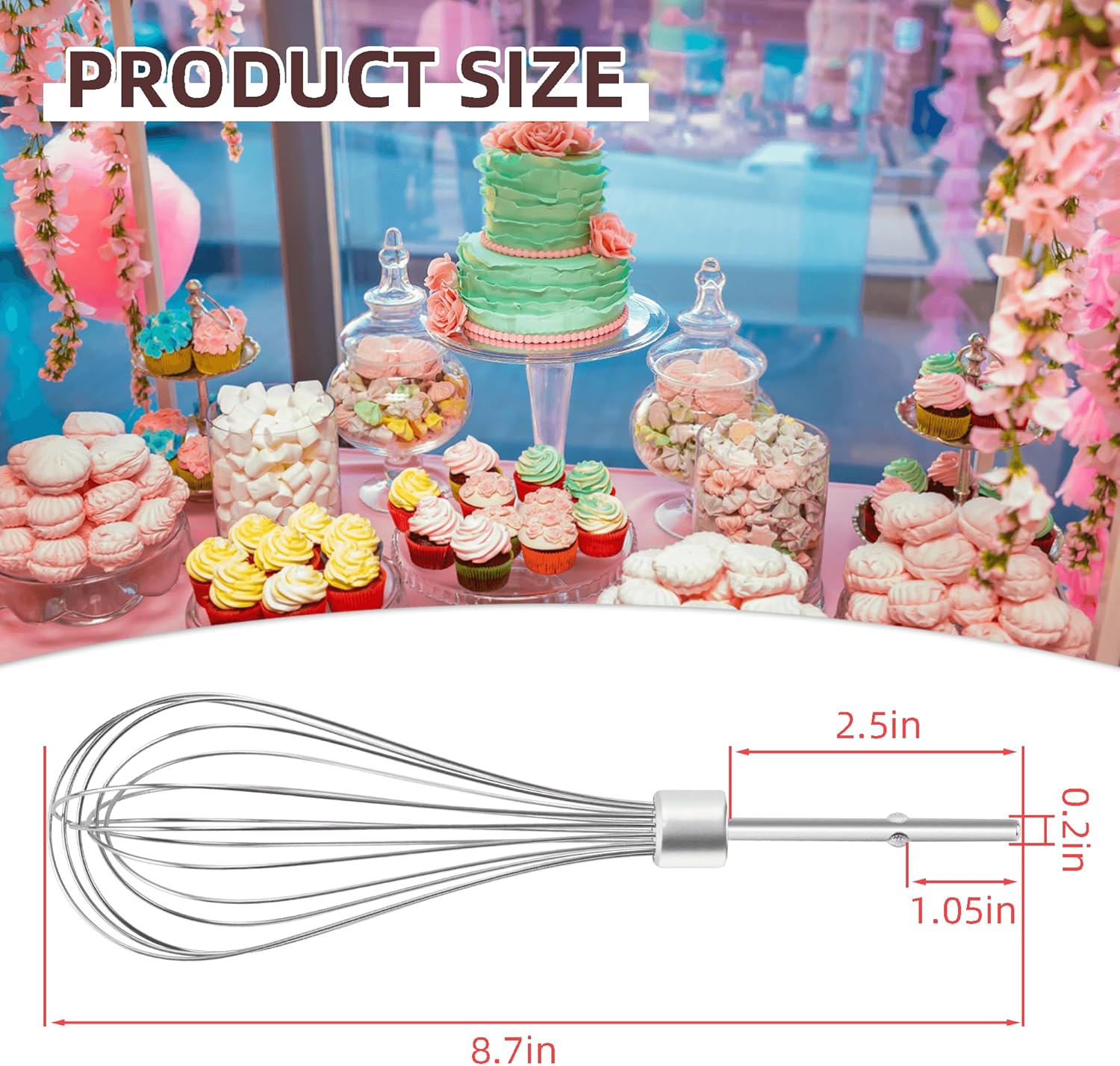 KHMPW Acero Inoxidable Pro Batidor de Cocina Batidor de Mano Accesorios KHM512BM KHM2B AP5644233 KHM3 KHM5